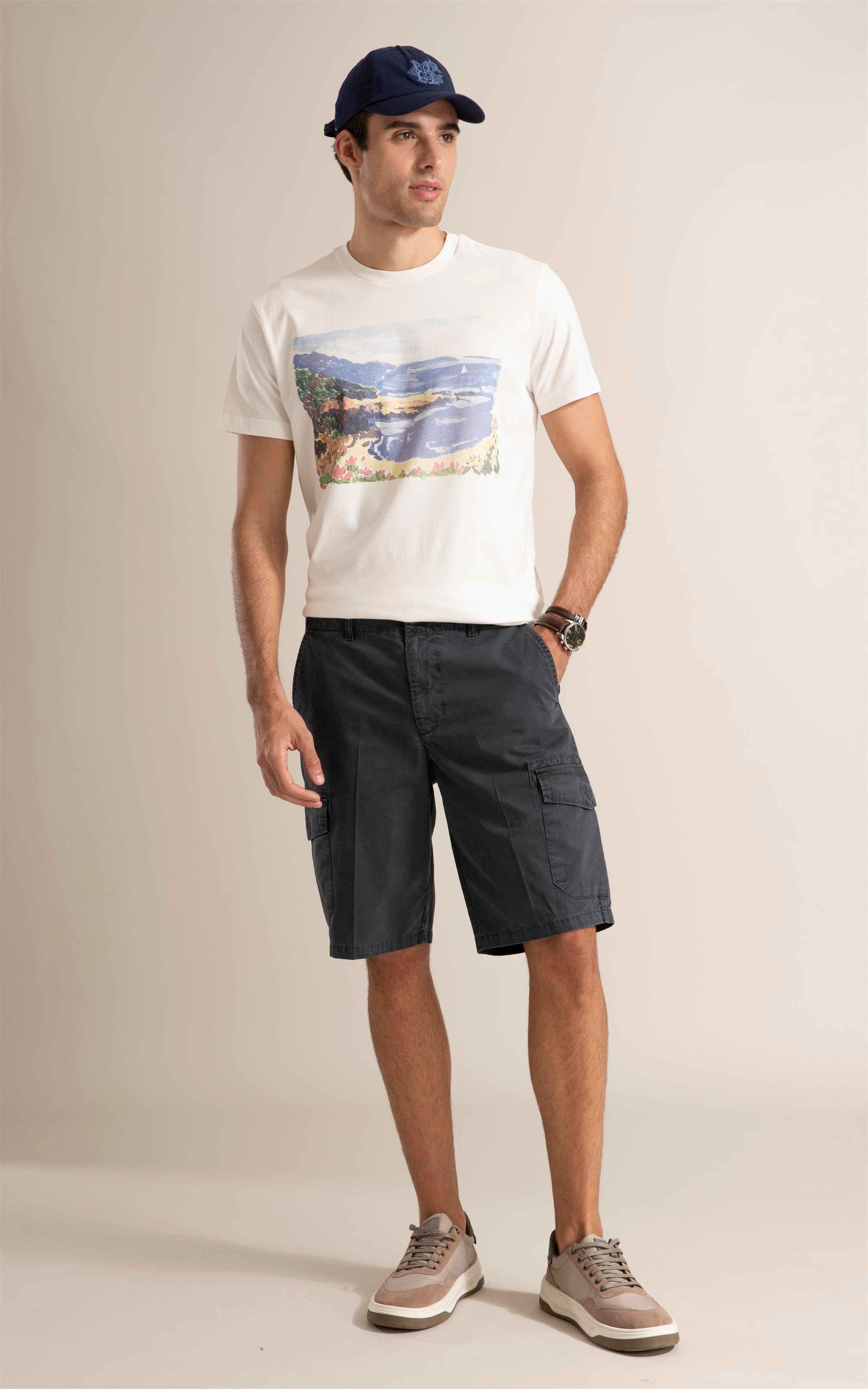 Bermuda Cargo Relax Blue Grey