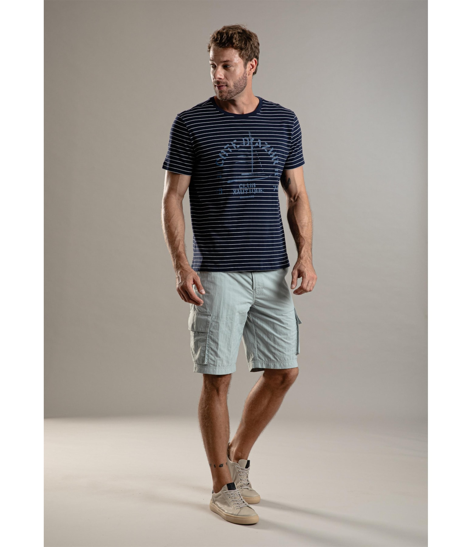 Bermuda Cargo Wal New Cinza Claro