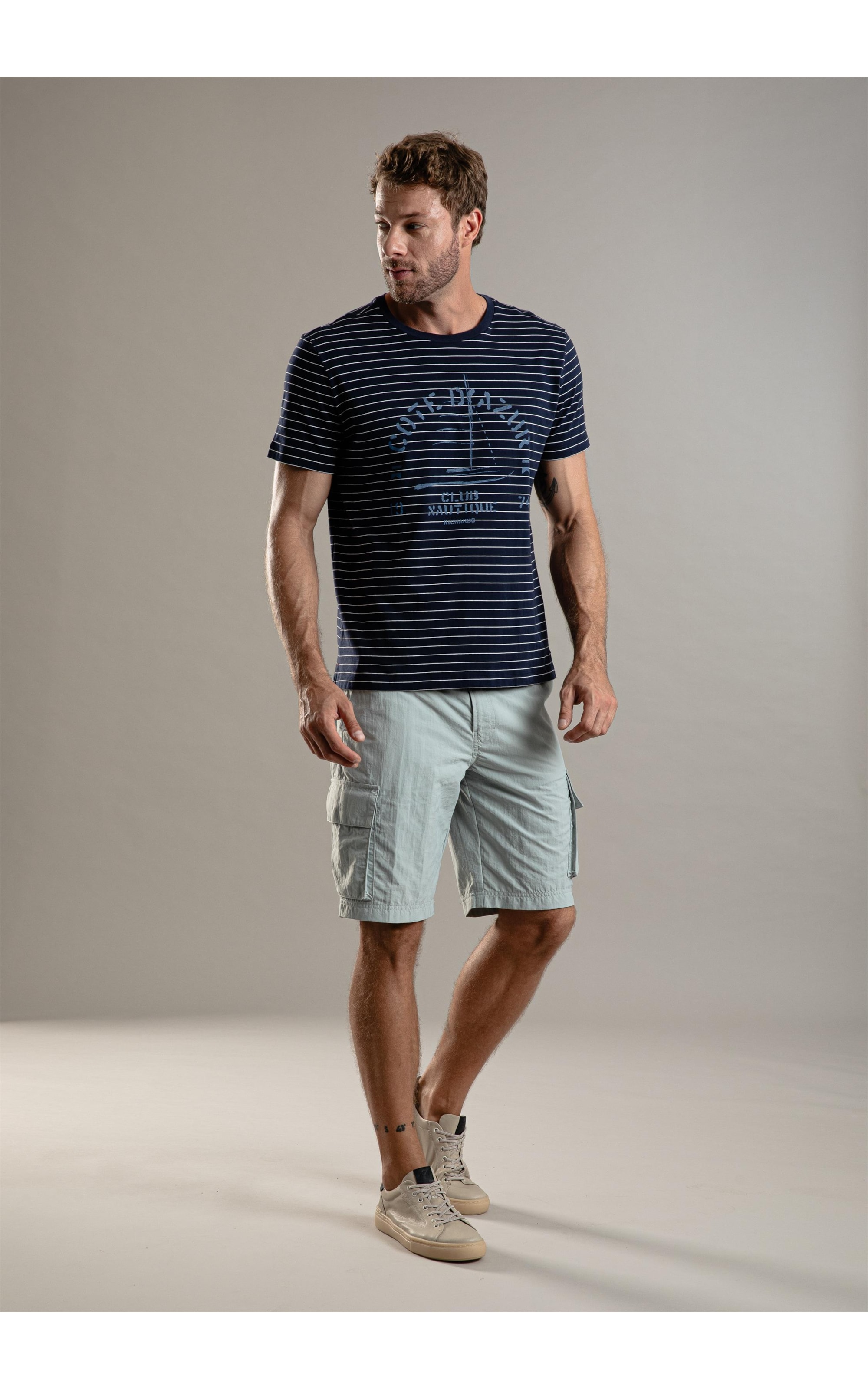 Bermuda Cargo Wal New Cinza Claro