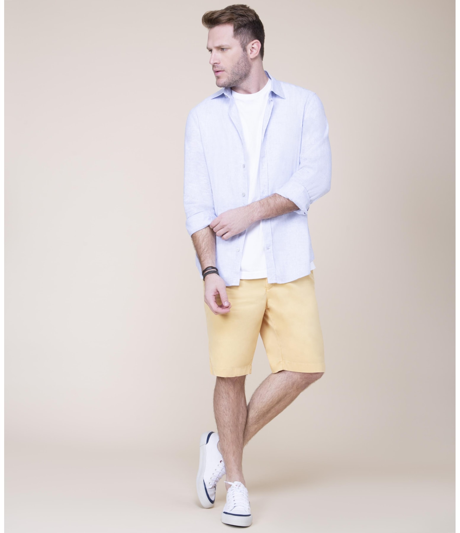 Bermuda Chino Amarelo Claro _V22