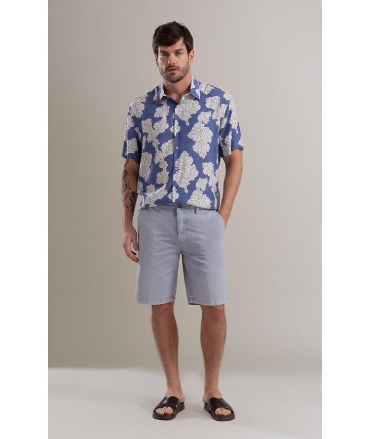 Bermuda Chino Con Azul Claro