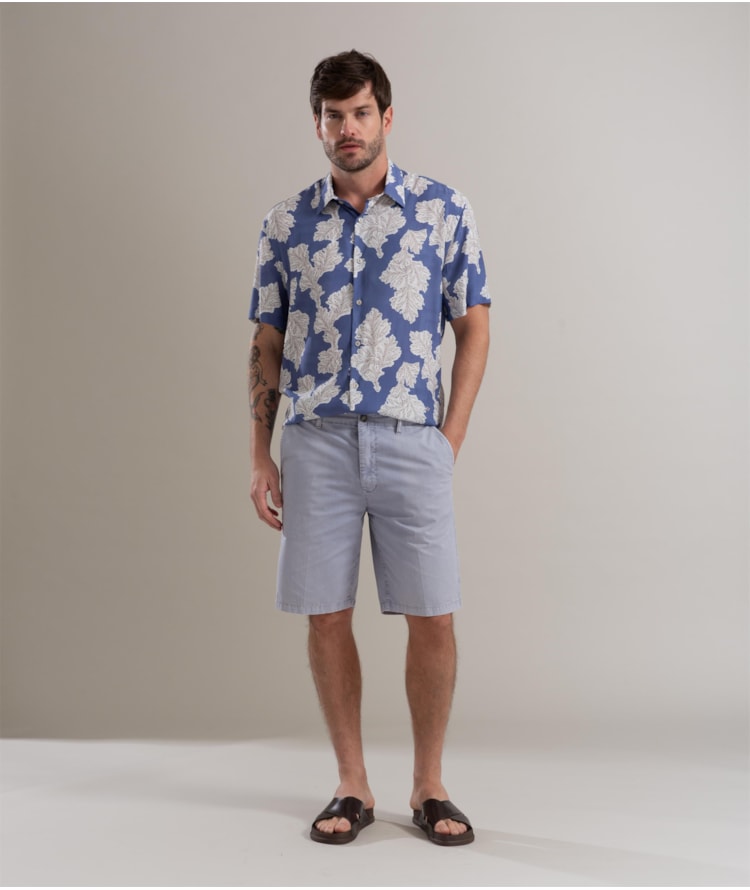 Bermuda Chino Con Azul Claro