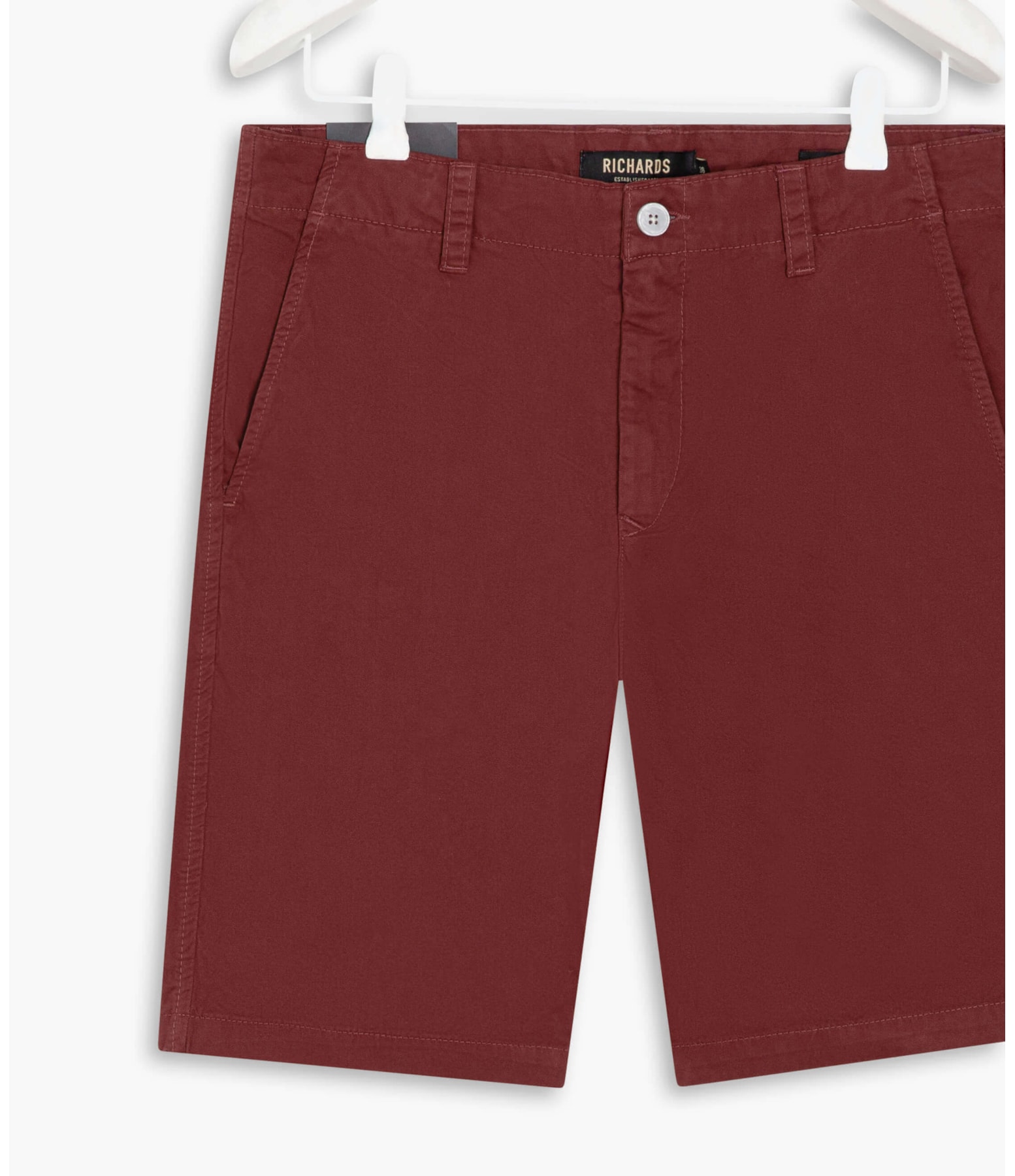 Bermuda Chino Con Bordeaux