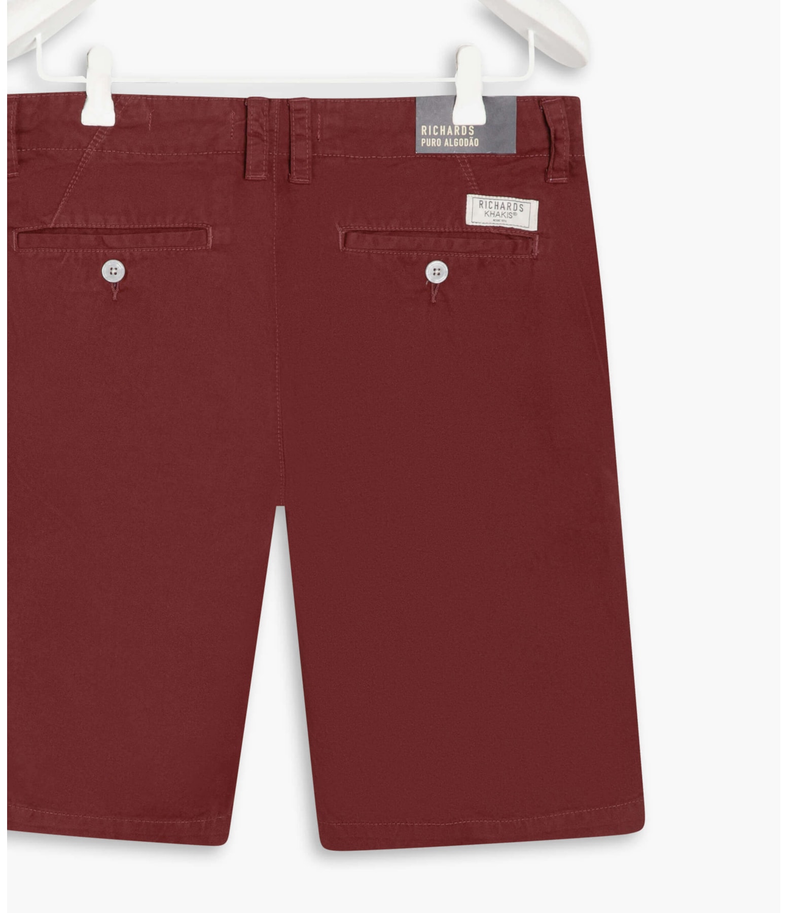 Bermuda Chino Con Bordeaux