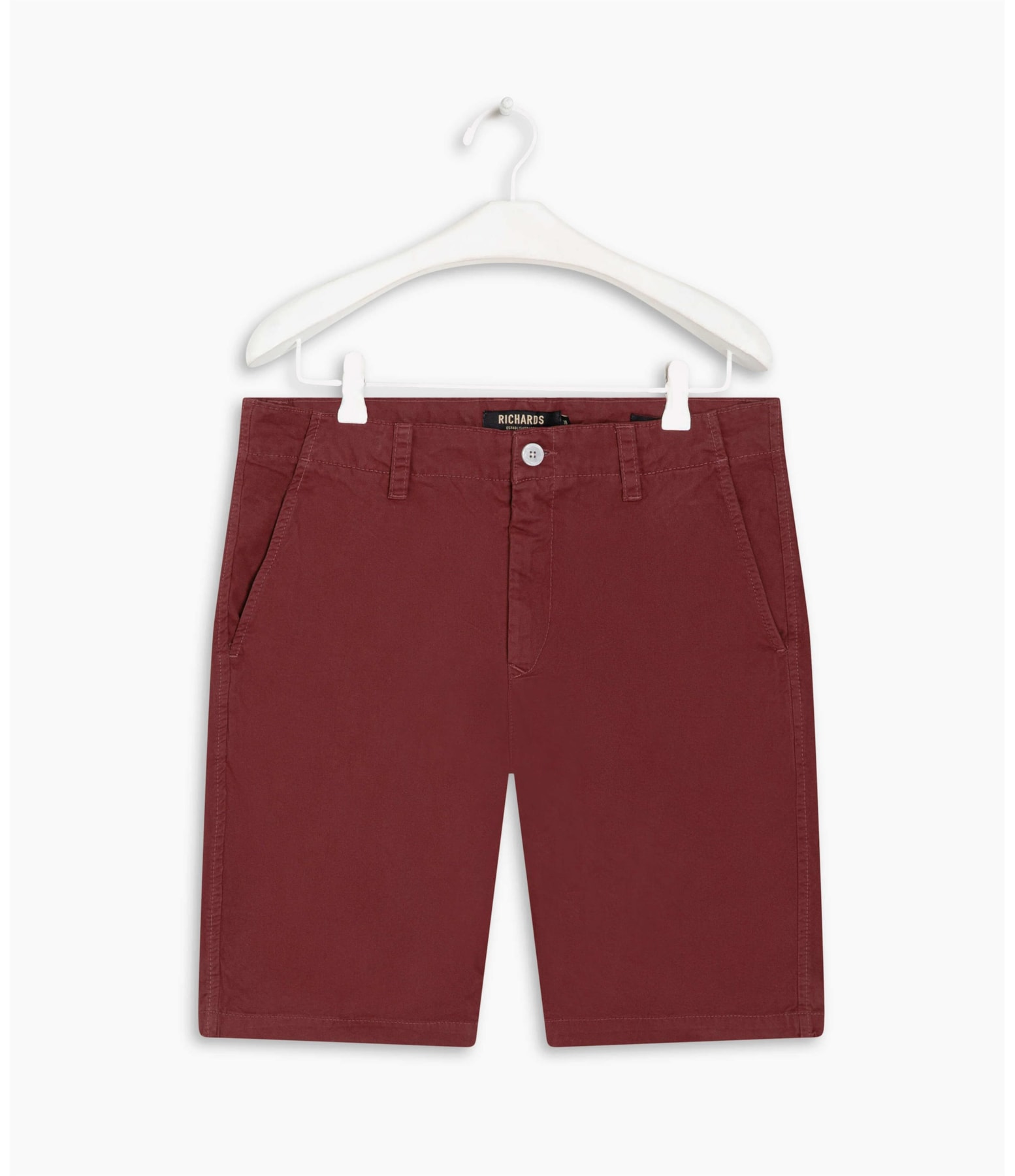 Bermuda Chino Con Bordeaux