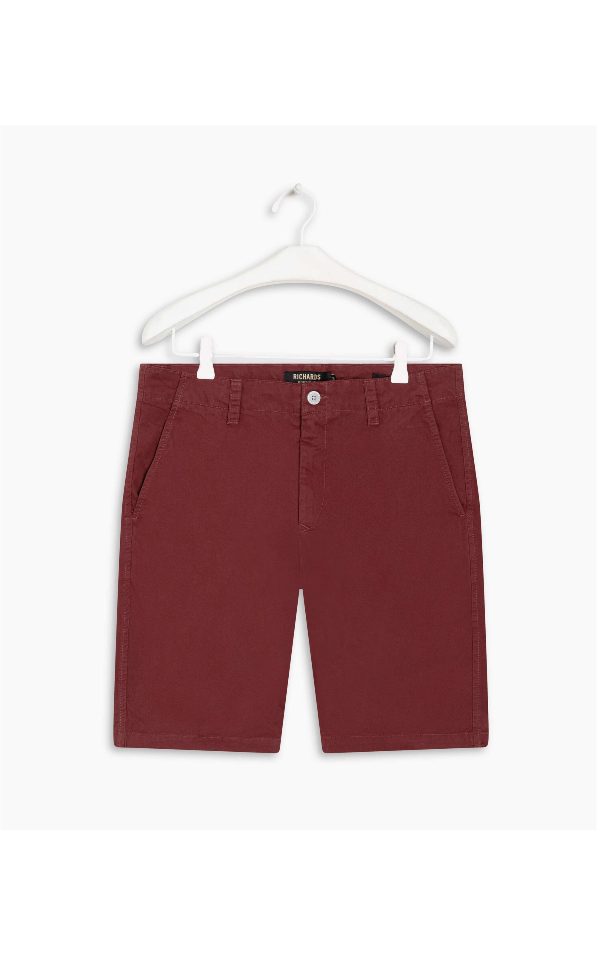 Bermuda Chino Con Bordeaux