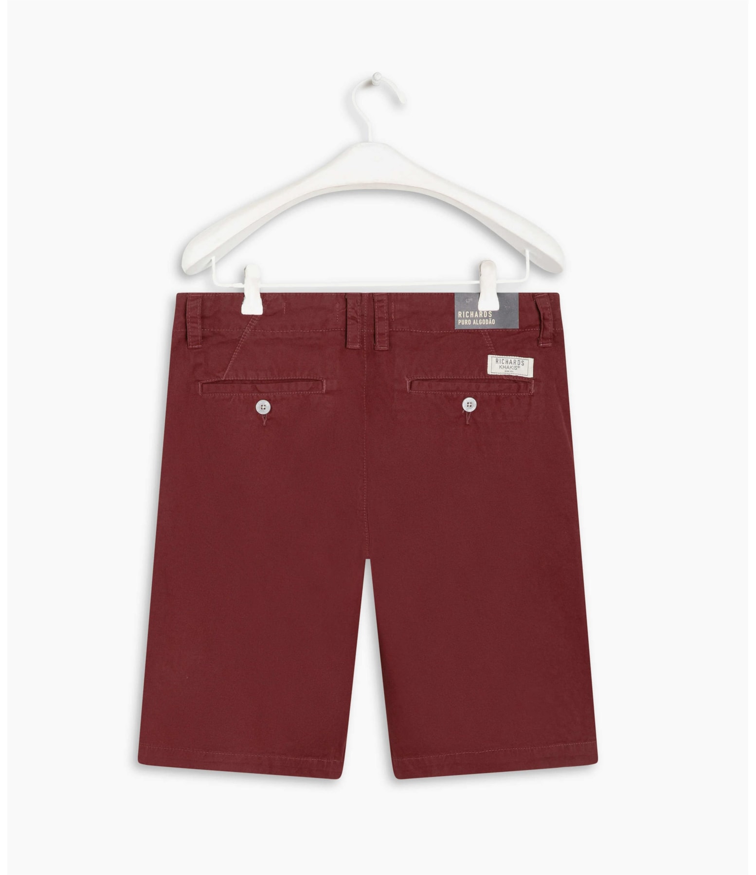Bermuda Chino Con Bordeaux