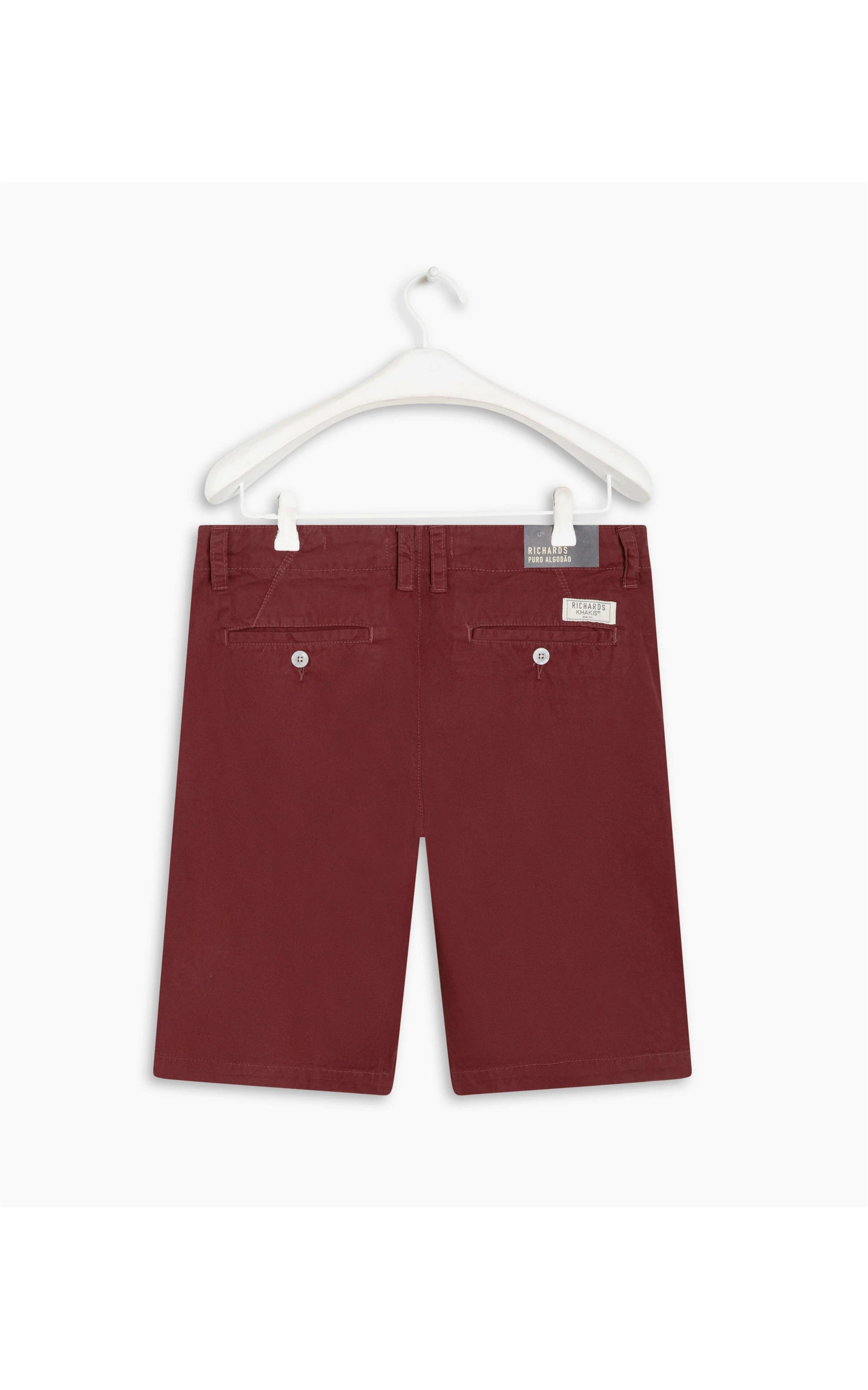Bermuda Chino Con Bordeaux