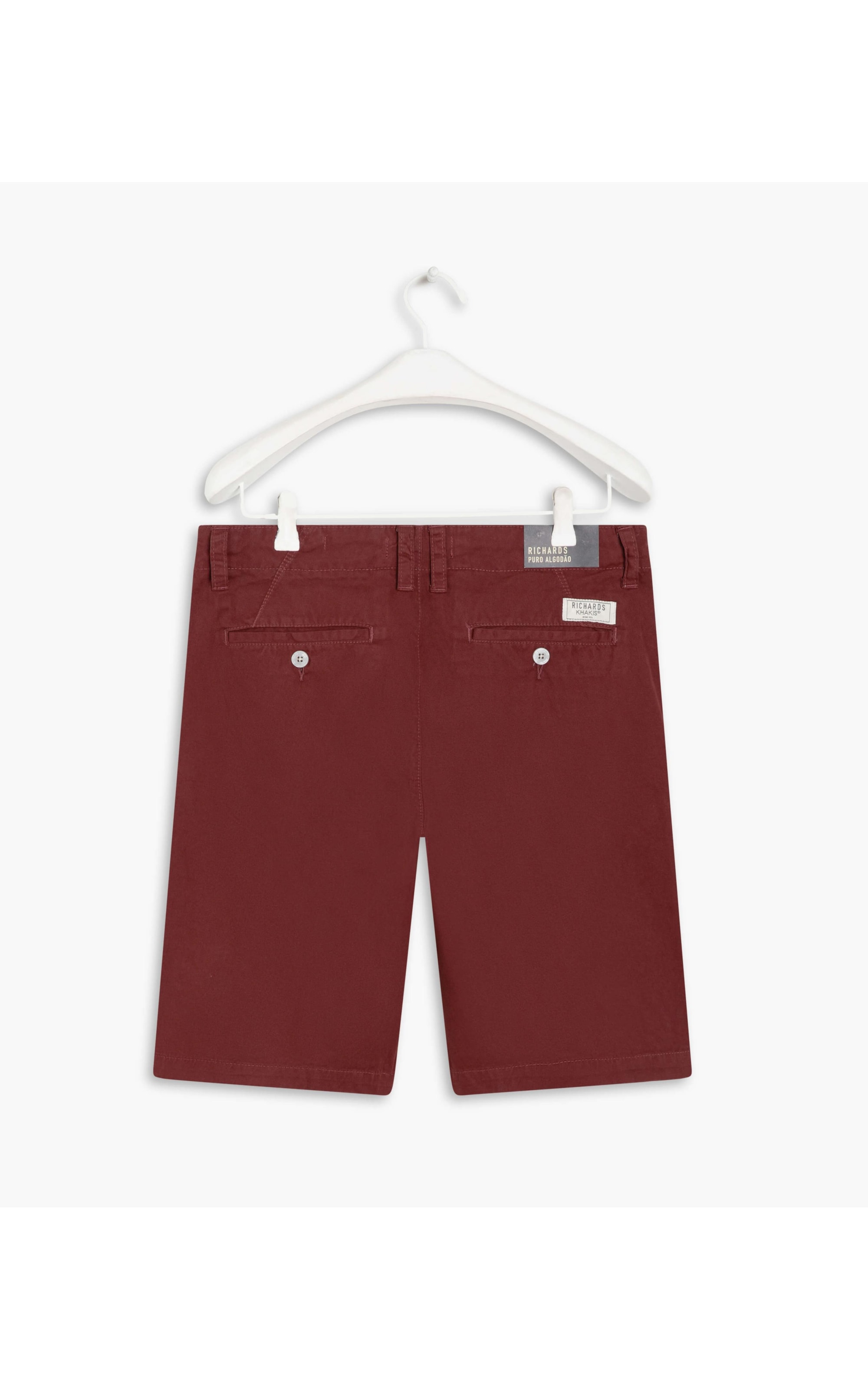 Bermuda Chino Con Bordeaux