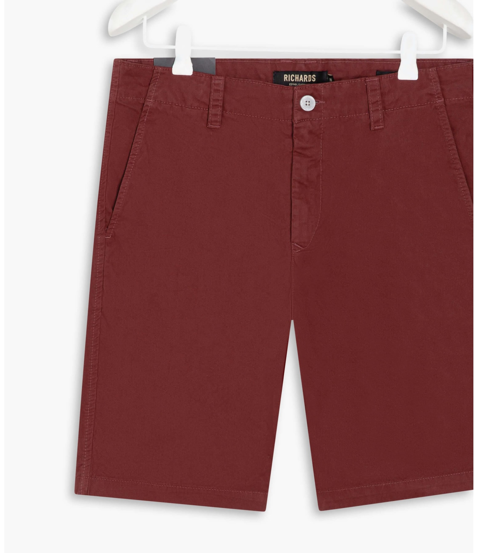 Bermuda Chino Con Bordeaux