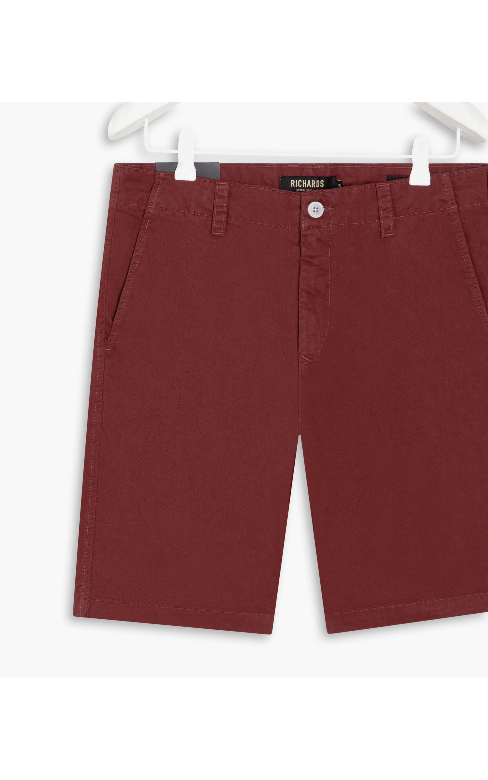 Bermuda Chino Con Bordeaux