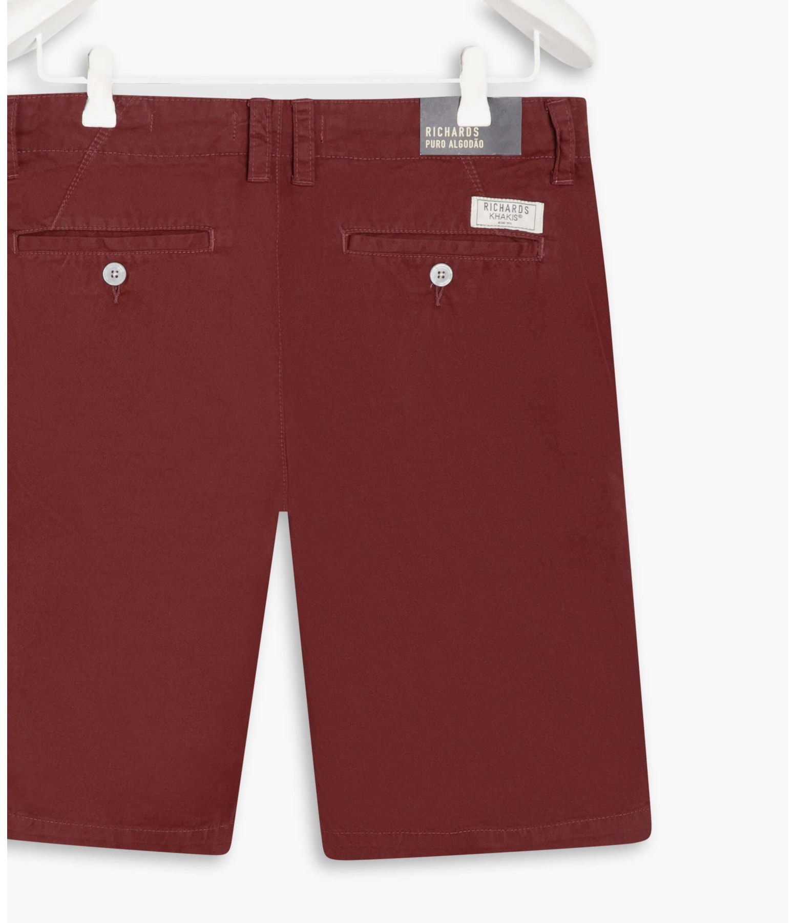 Bermuda Chino Con Bordeaux