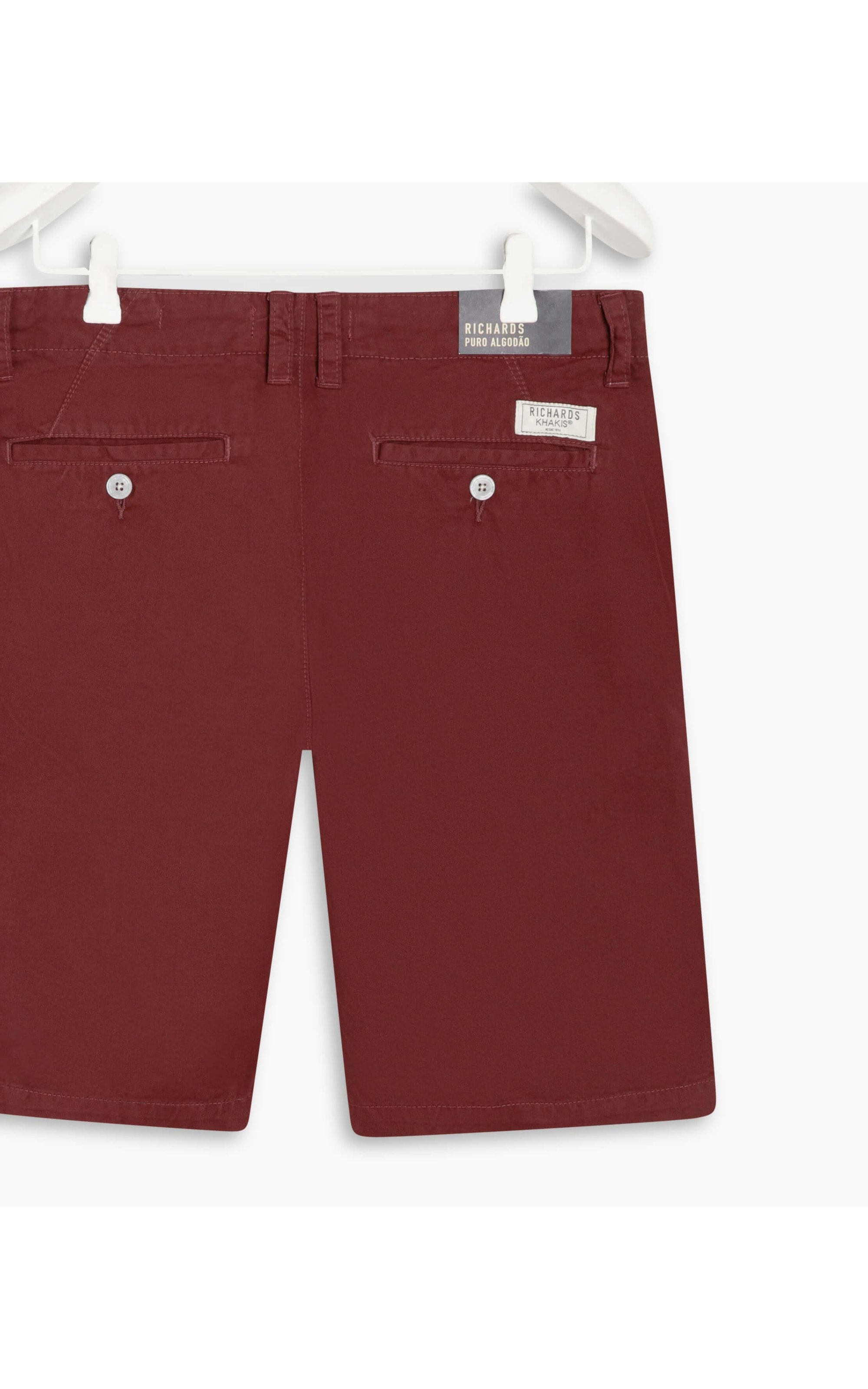 Bermuda Chino Con Bordeaux