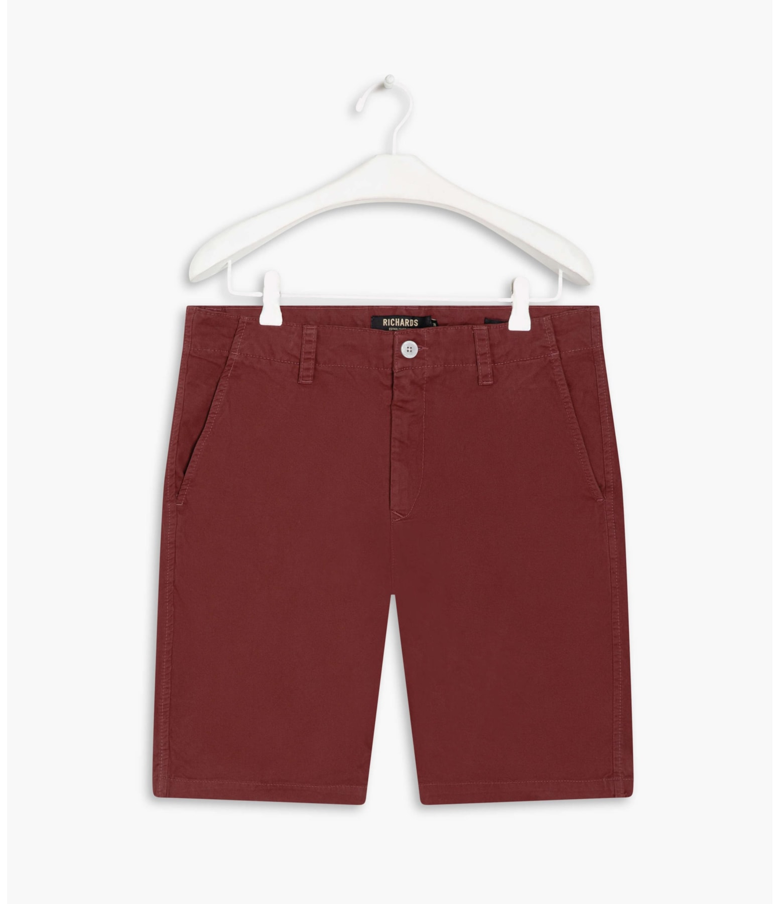 Bermuda Chino Con Bordeaux