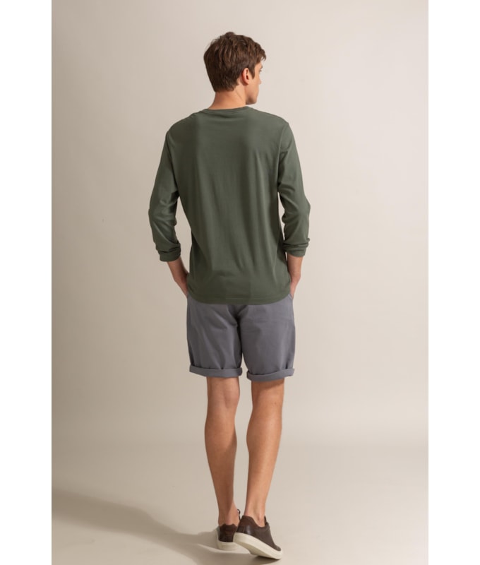 Bermuda Chino Con Cinza Claro