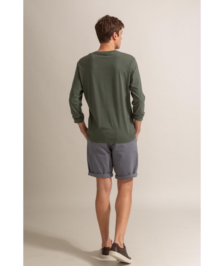 Bermuda Chino Con Cinza Claro