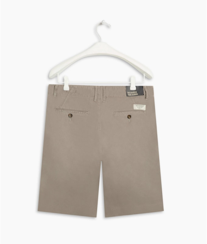 Bermuda Chino Con Cinza Medio