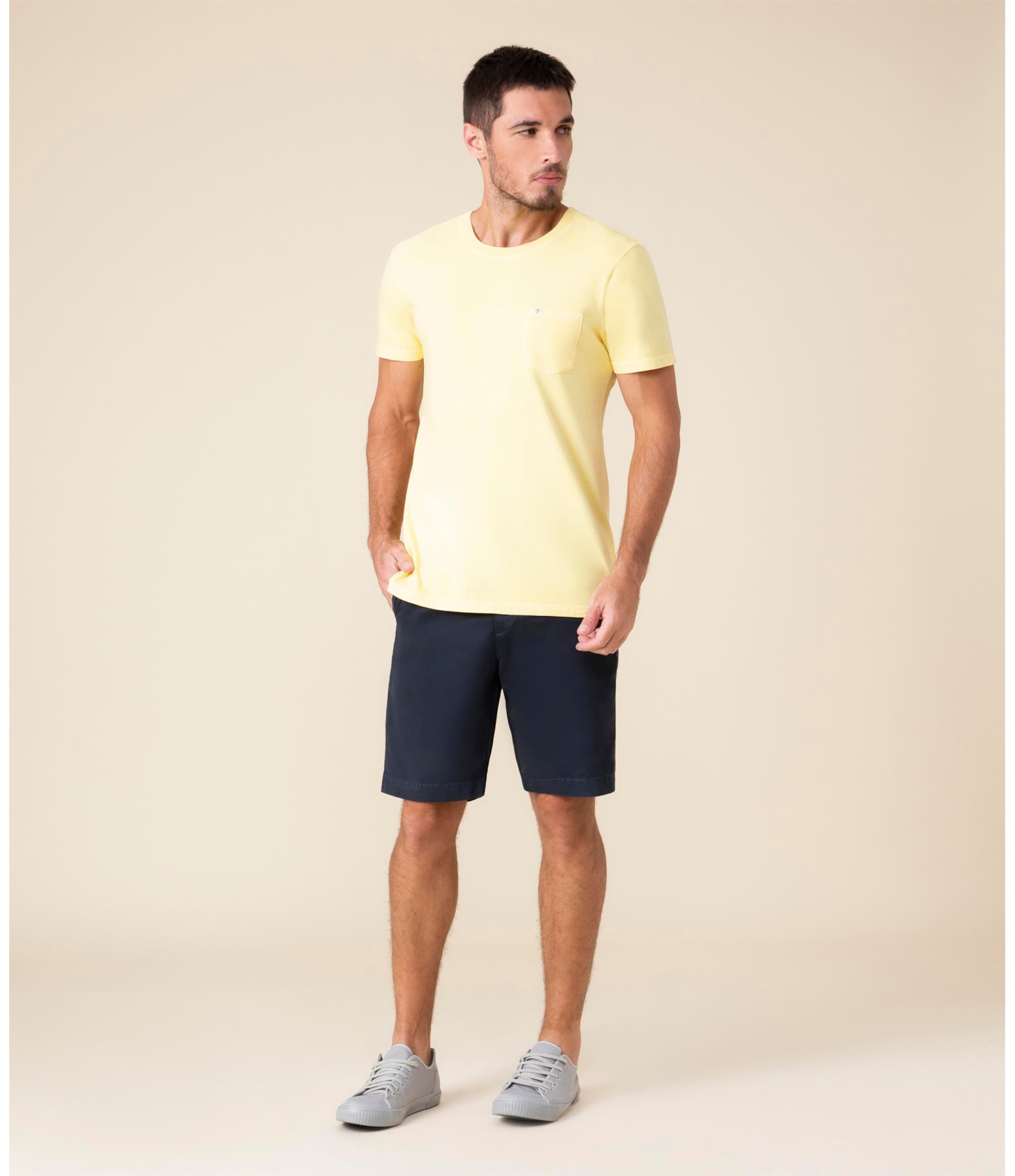 Bermuda Chino Con Dark Navy