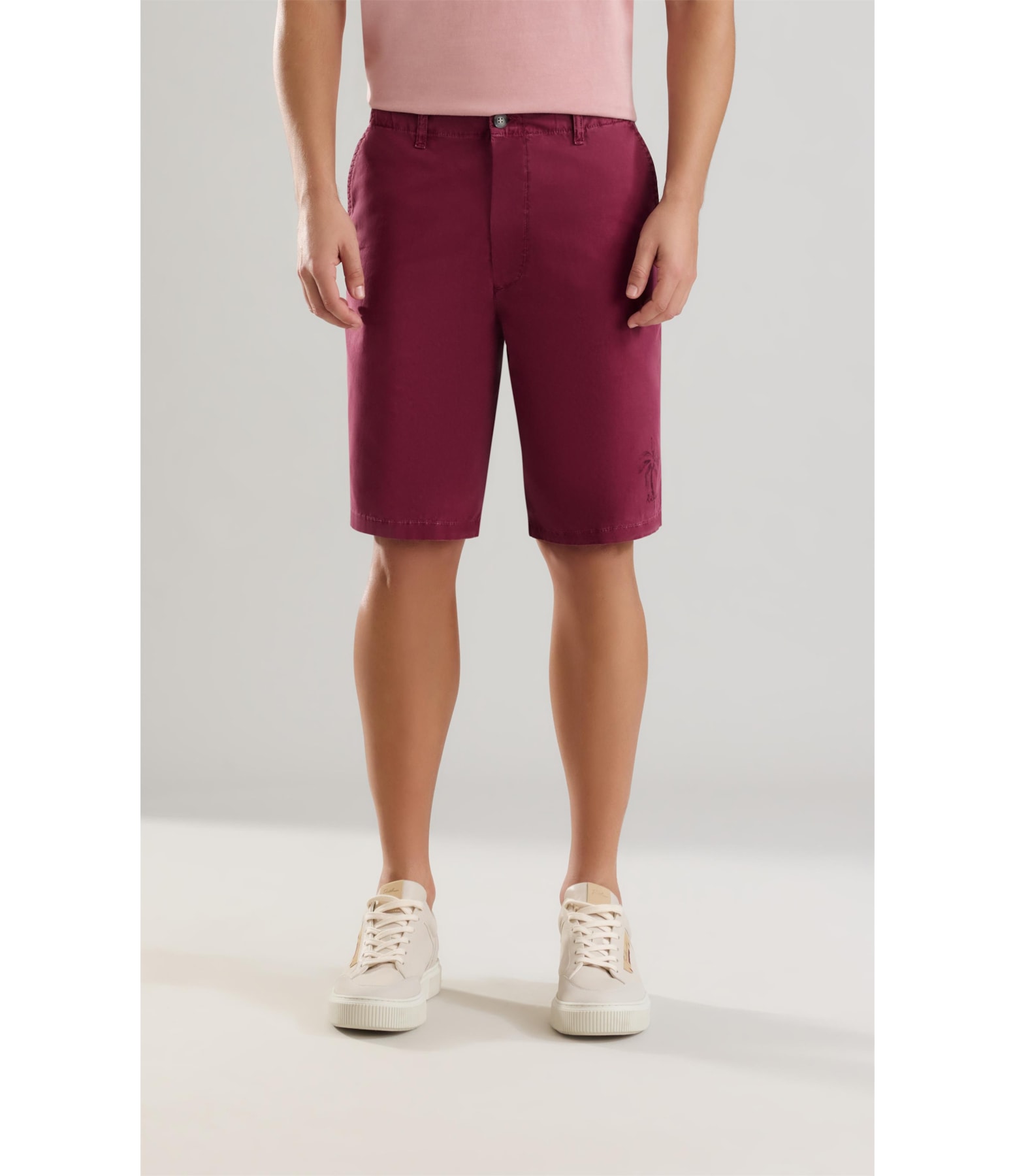 Bermuda Chino Con Magenta
