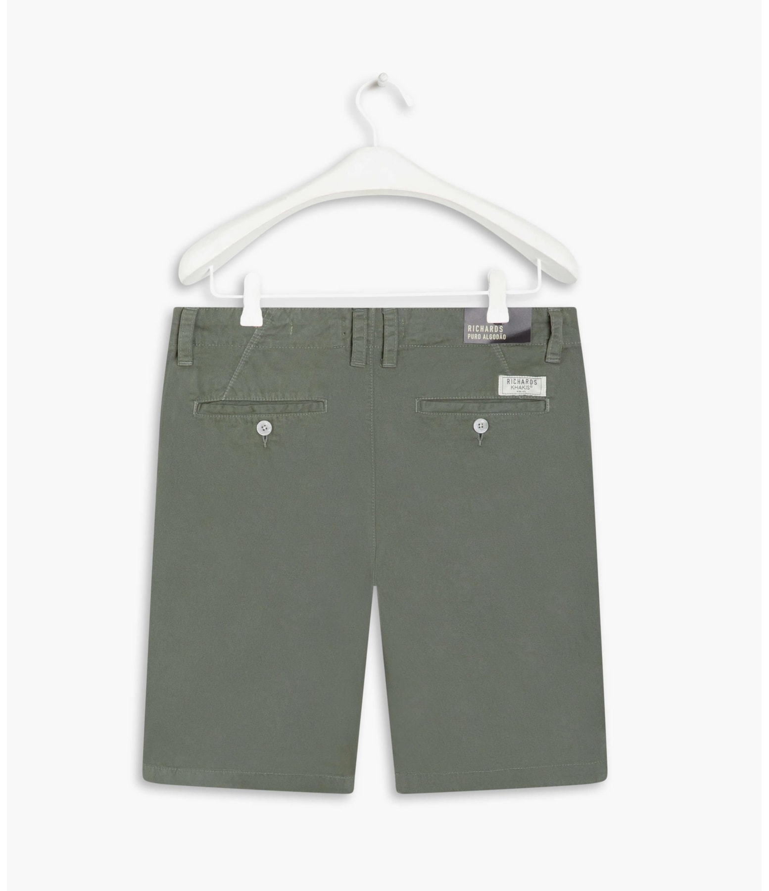 Bermuda Chino Con Verde Escuro