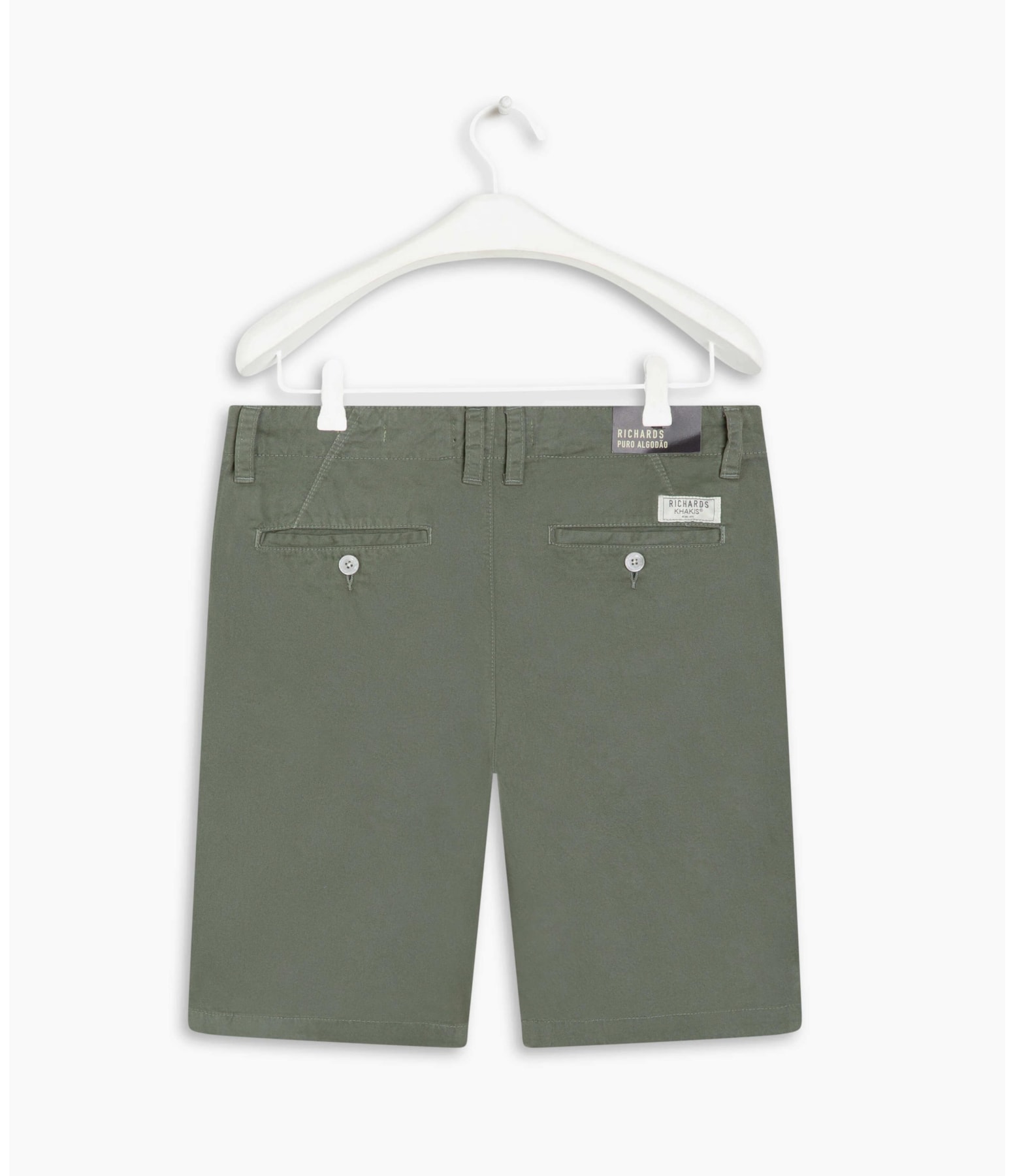Bermuda Chino Con Verde Escuro