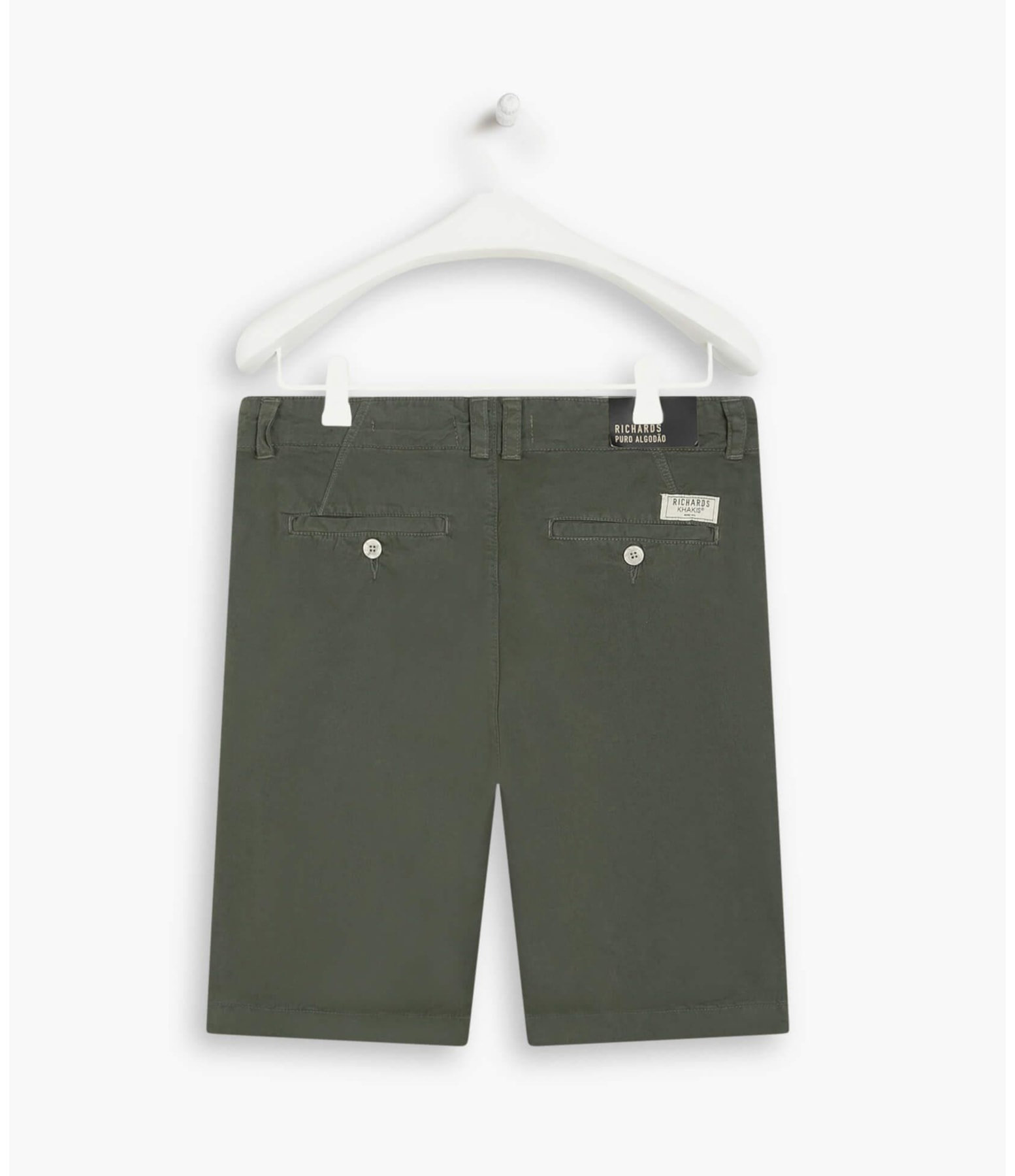 Bermuda Chino Con Verde Escuro