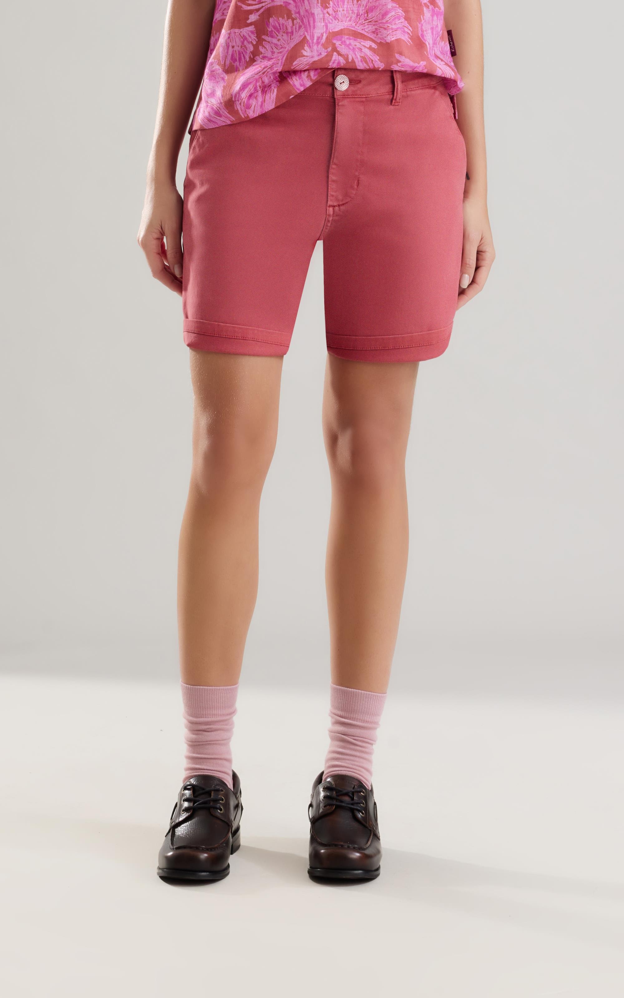Bermuda Chino Jogging Rosa Velho