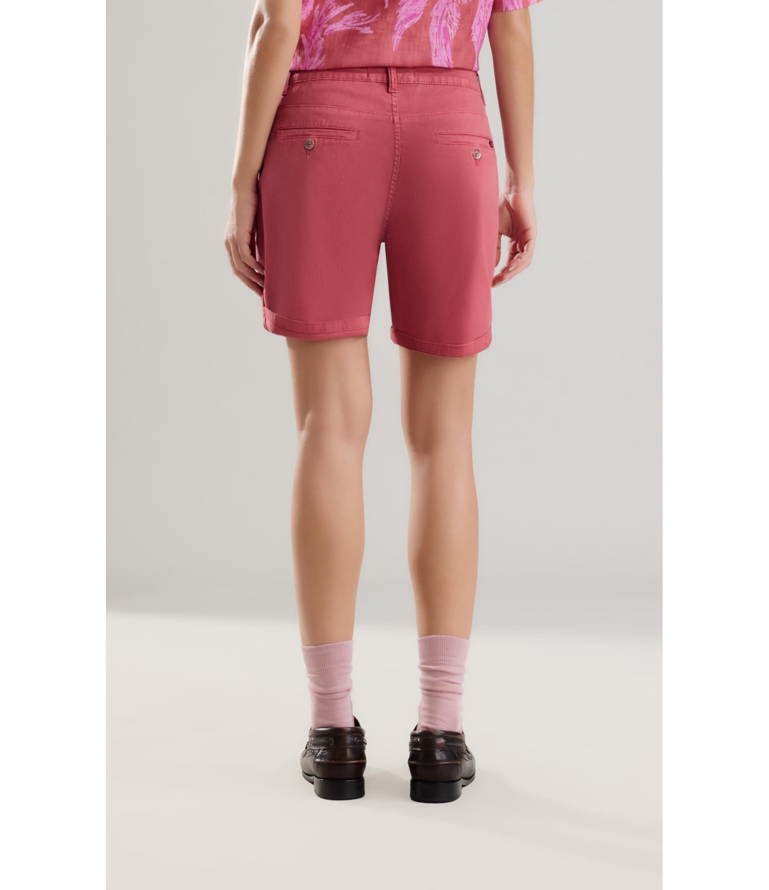 Bermuda Chino Jogging Rosa Velho