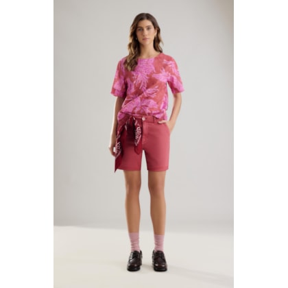 Bermuda Chino Jogging Rosa Velho