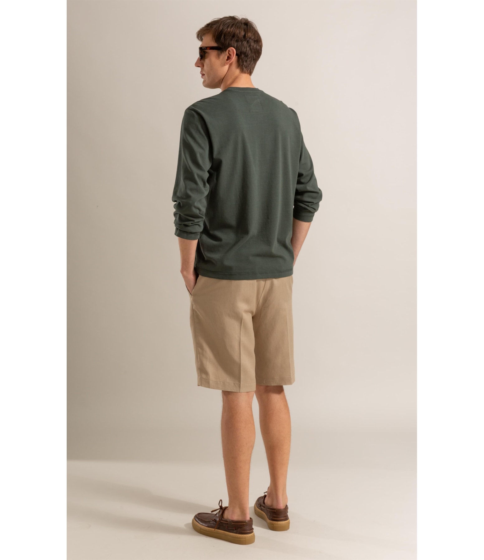 Bermuda Chino Long Liso  Caqui