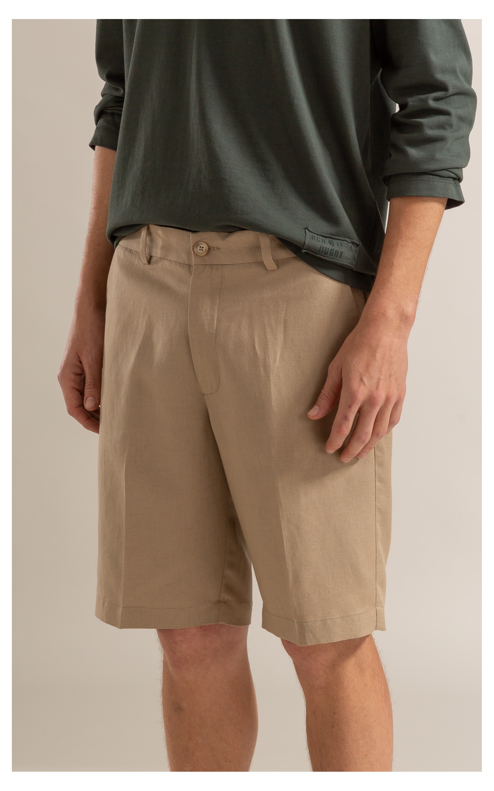 Bermuda Chino Long Liso  Caqui