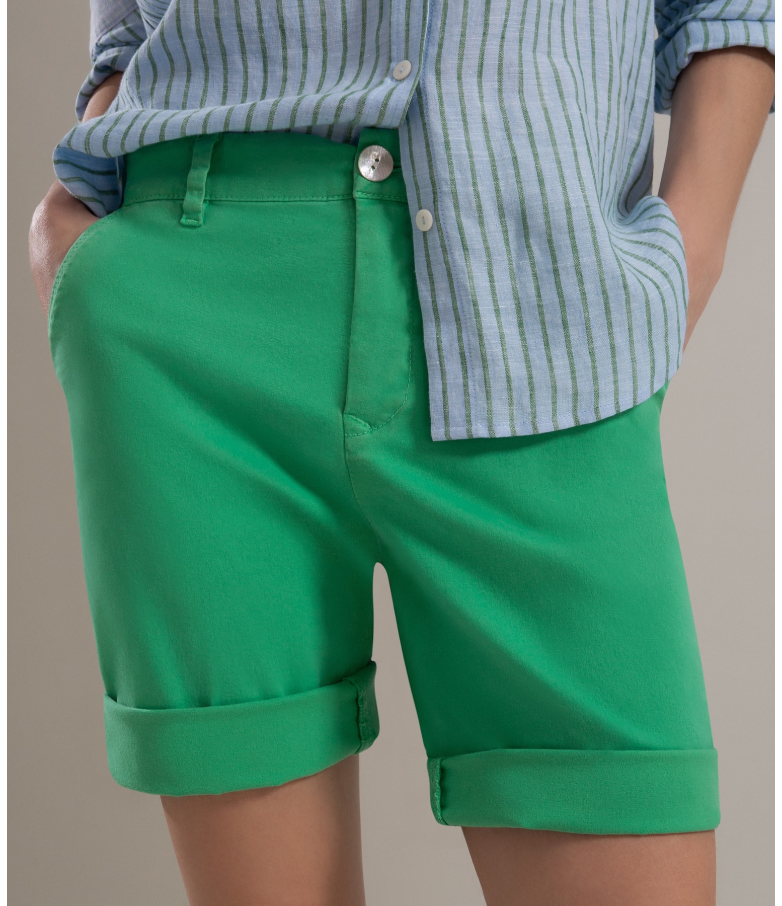 Bermuda Chino Paris Verde Maca