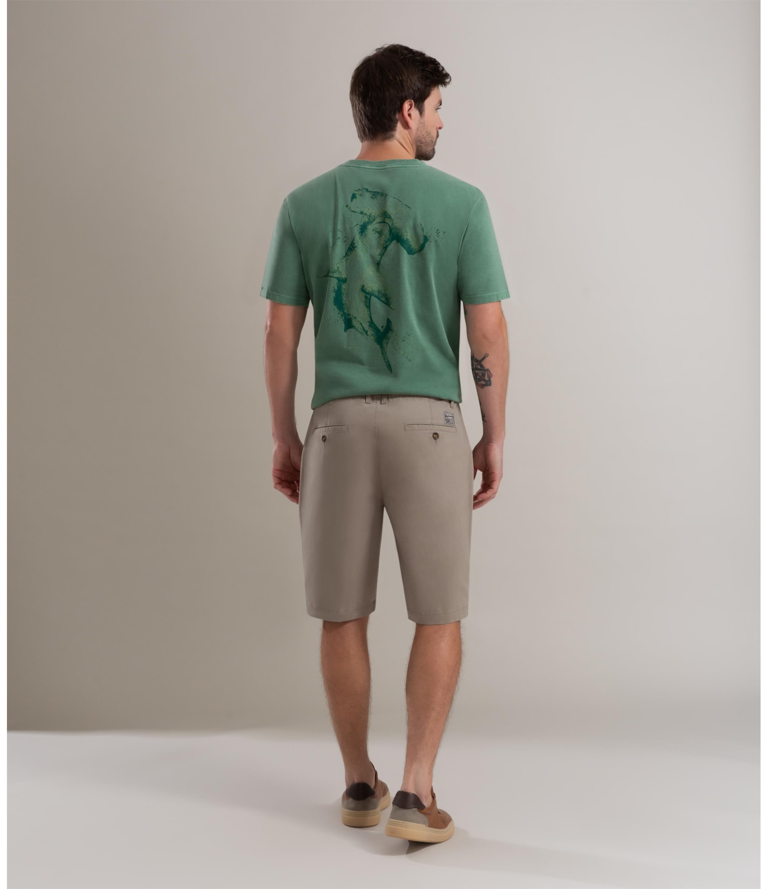 Bermuda Chino Reta New Verde Escuro