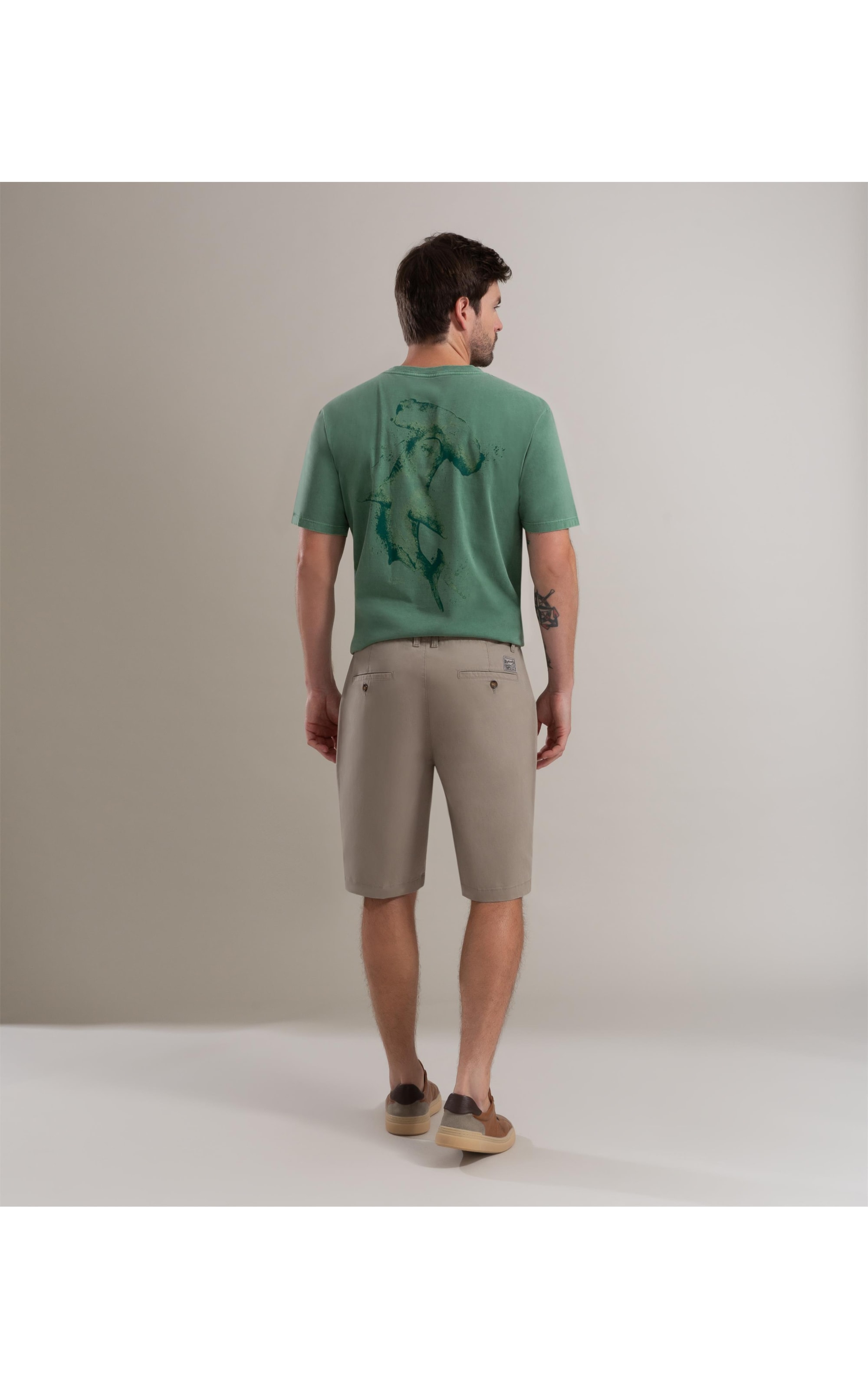 Bermuda Chino Reta New Verde Escuro