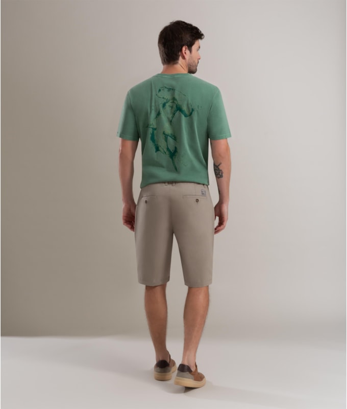 Bermuda Chino Reta New Verde Escuro