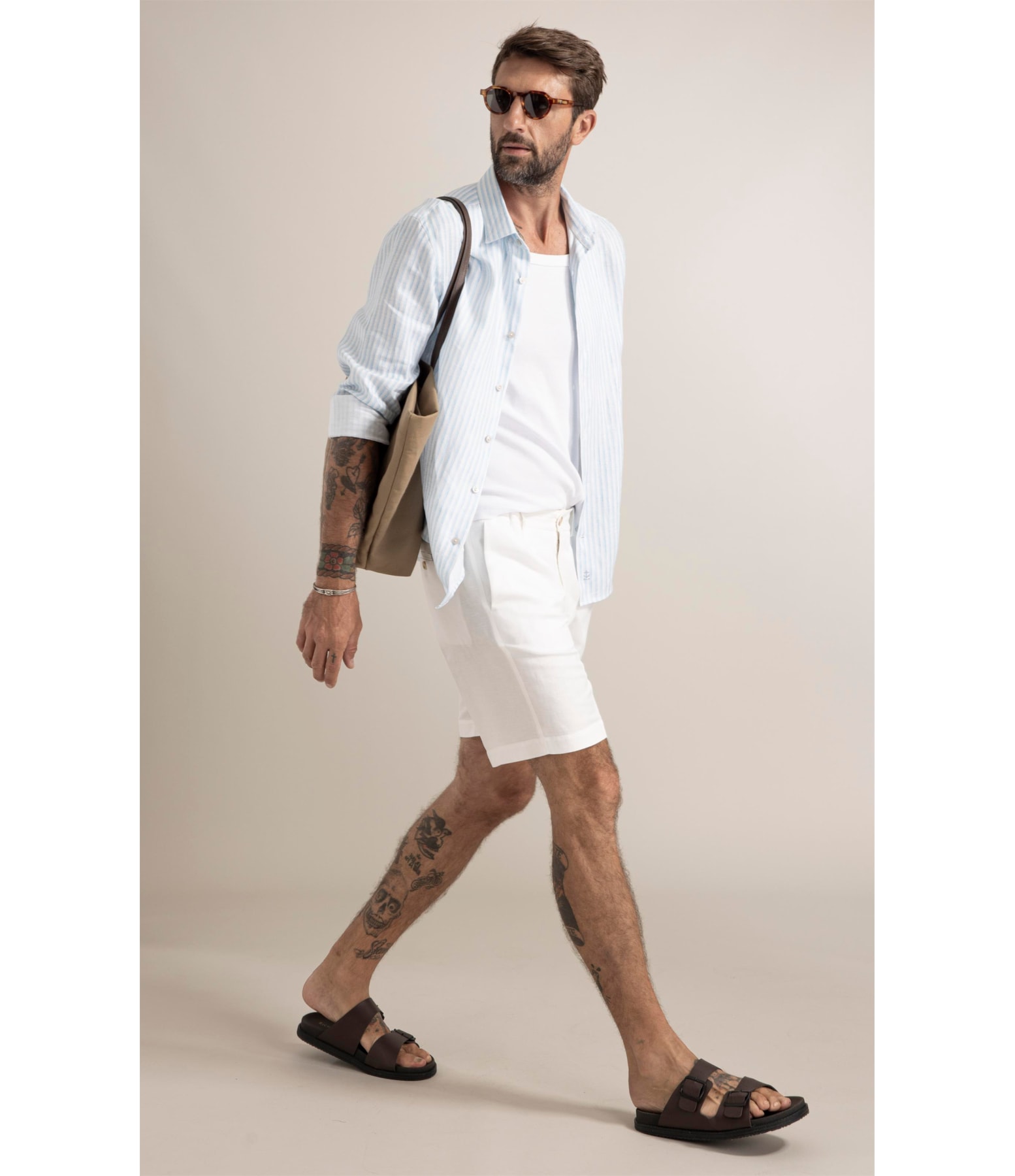 Bermuda Classic Linho Branco