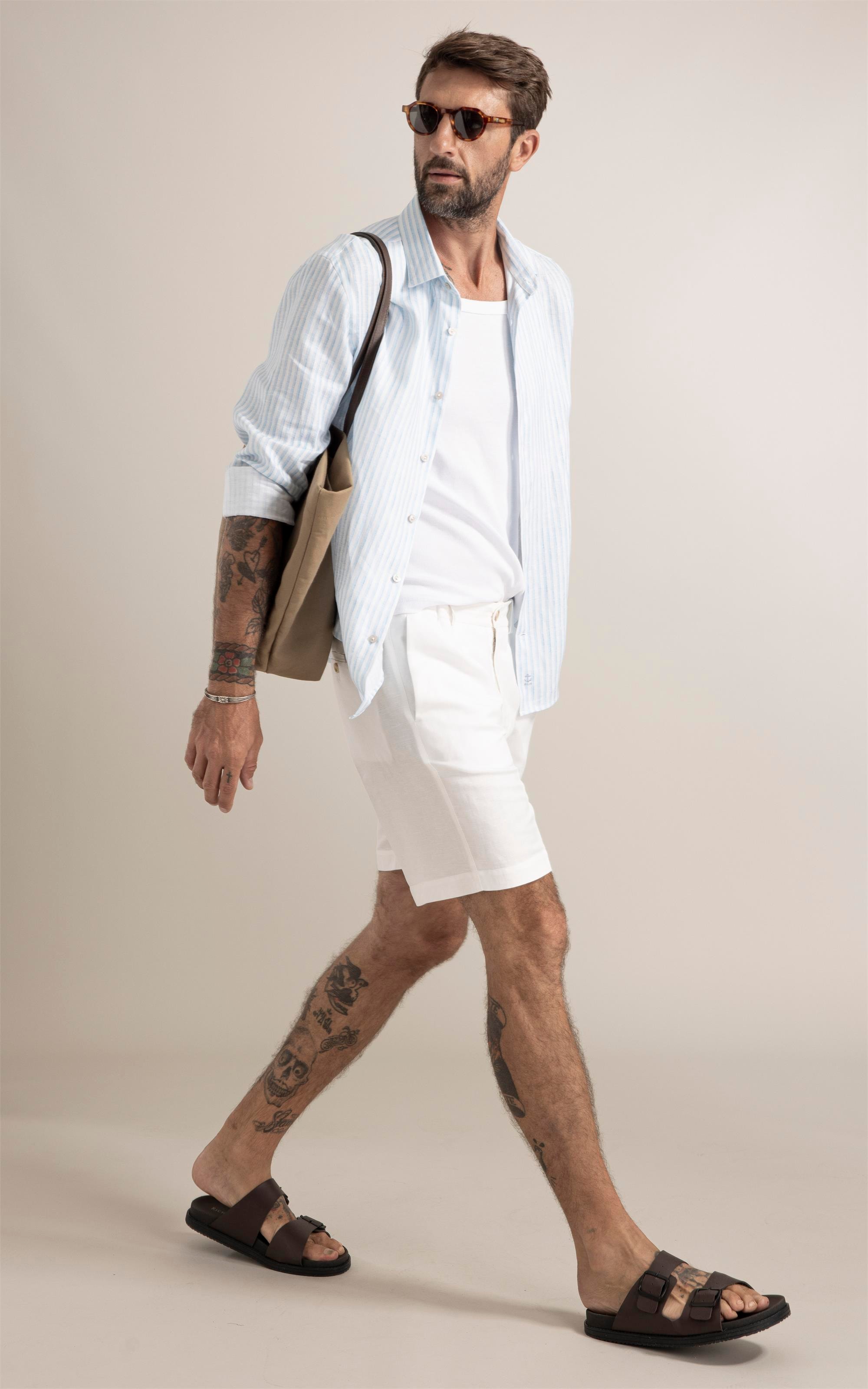 Bermuda Classic Linho Branco