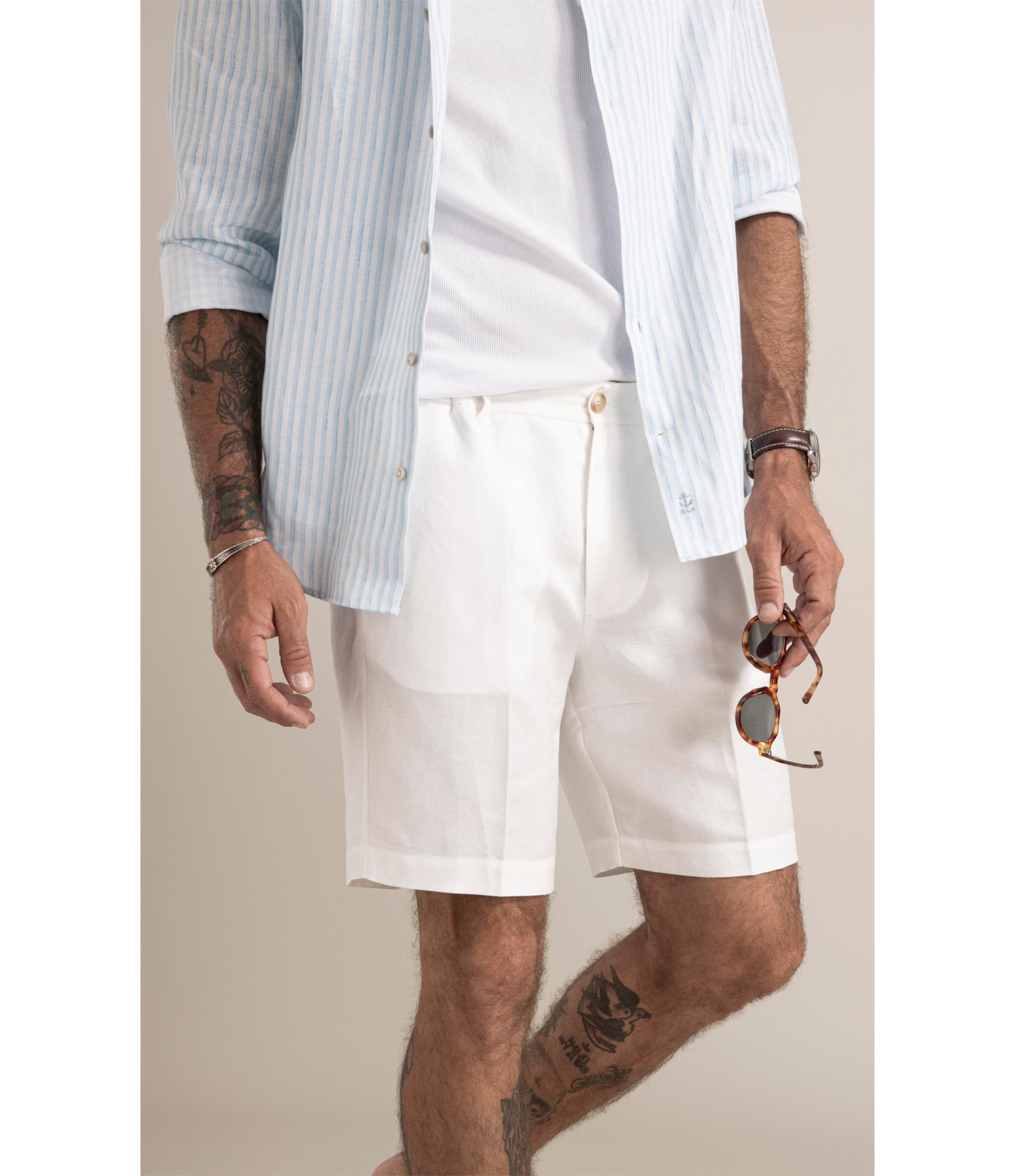 Bermuda Classic Linho Branco