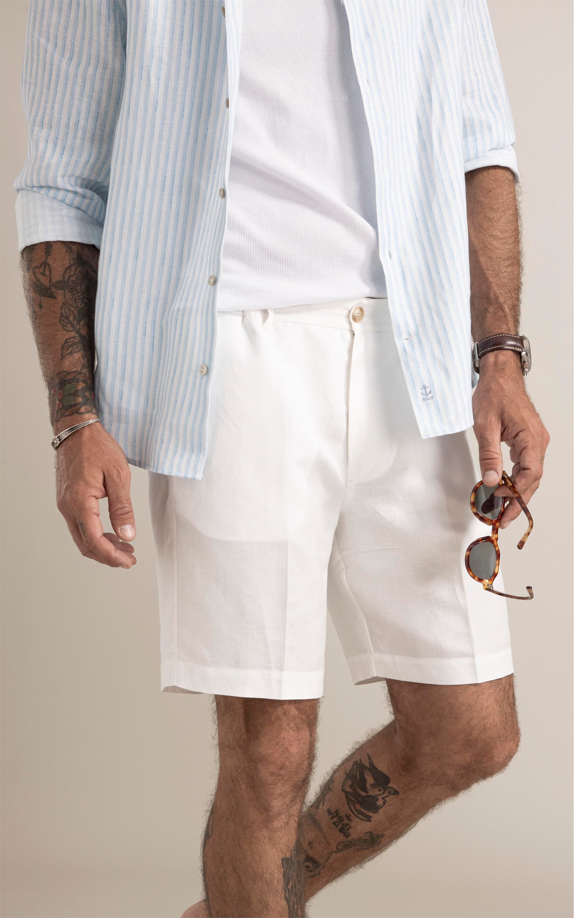 Bermuda Classic Linho Branco
