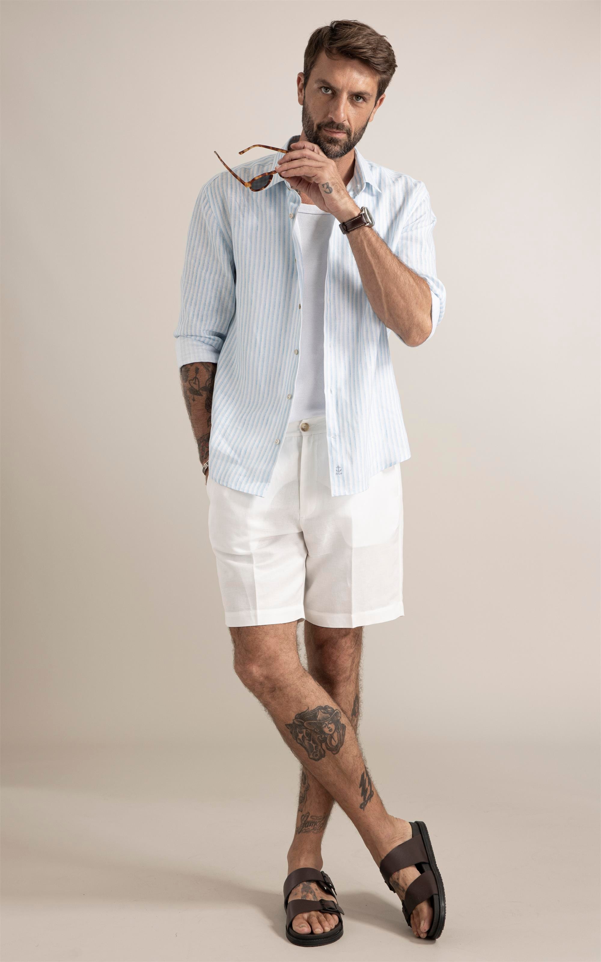 Bermuda Classic Linho Branco