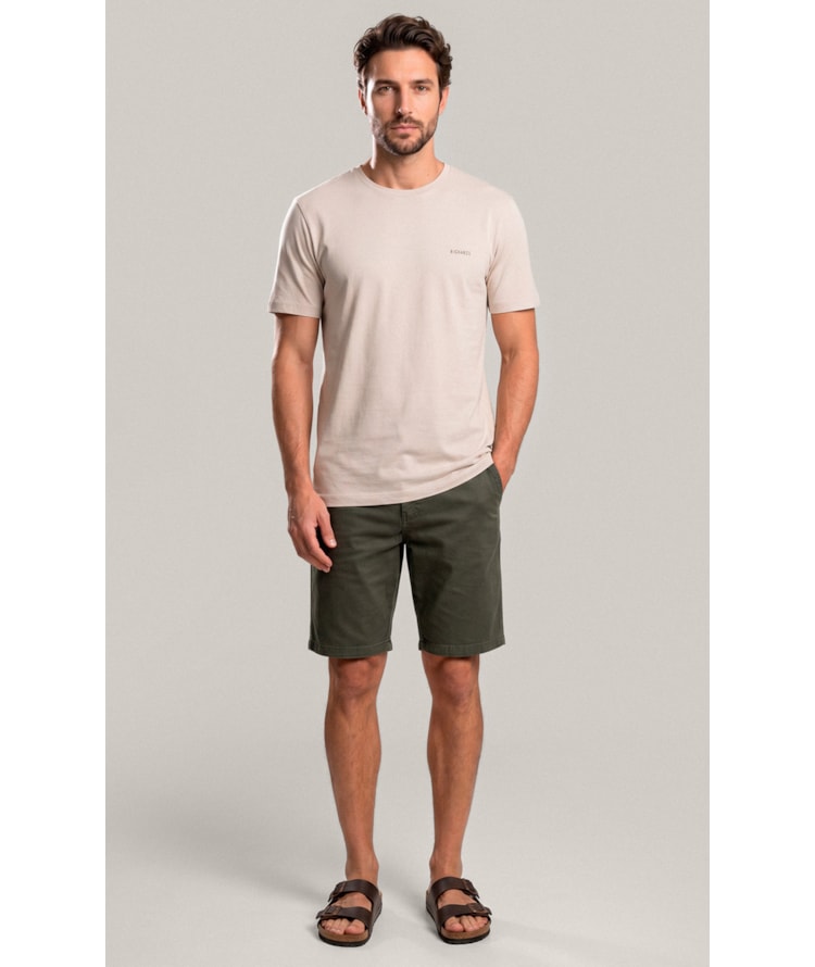 Bermuda Color Twill Power Relax Com Floresta