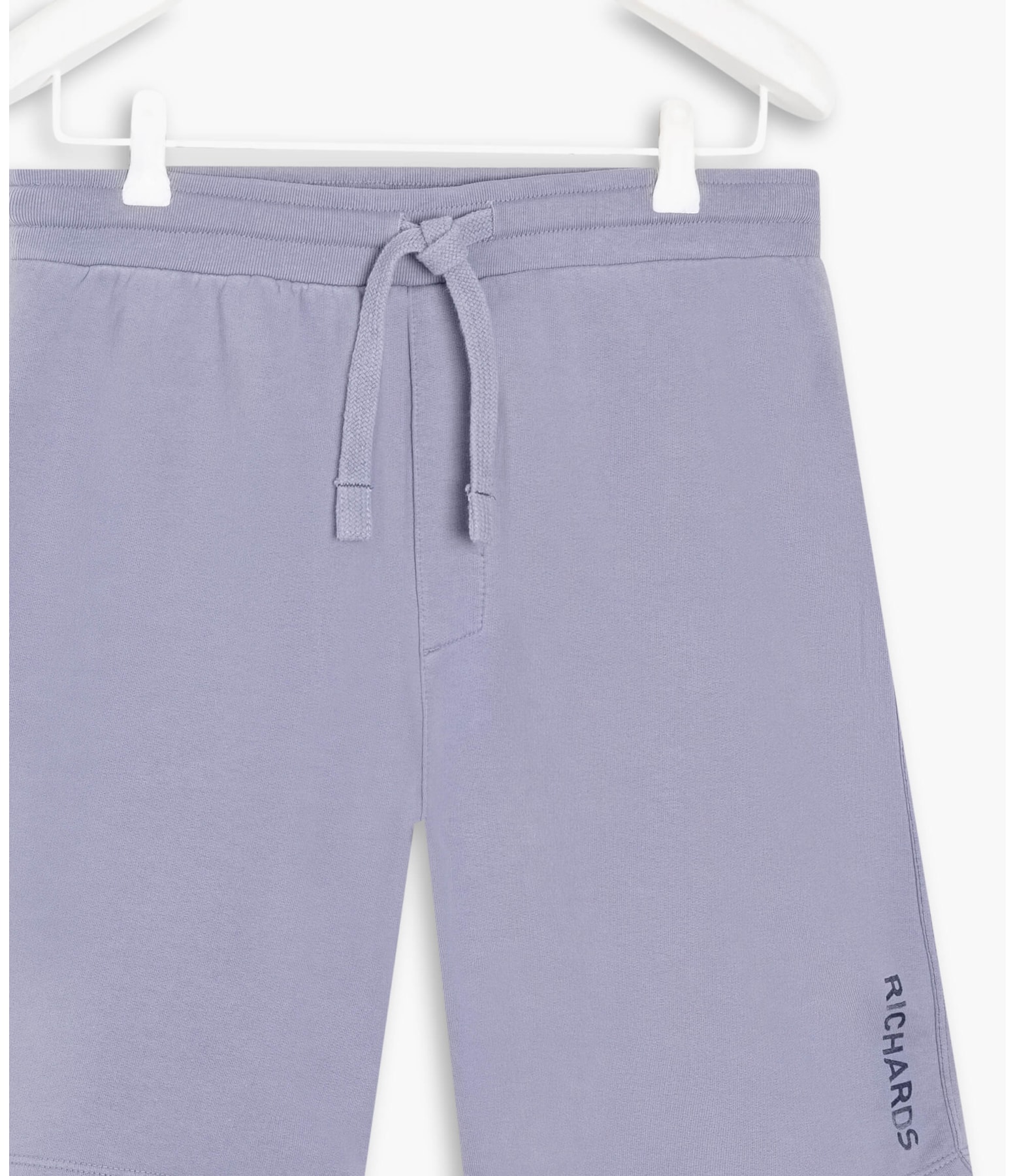 Bermuda de Moletom Contrastante Azul Seco