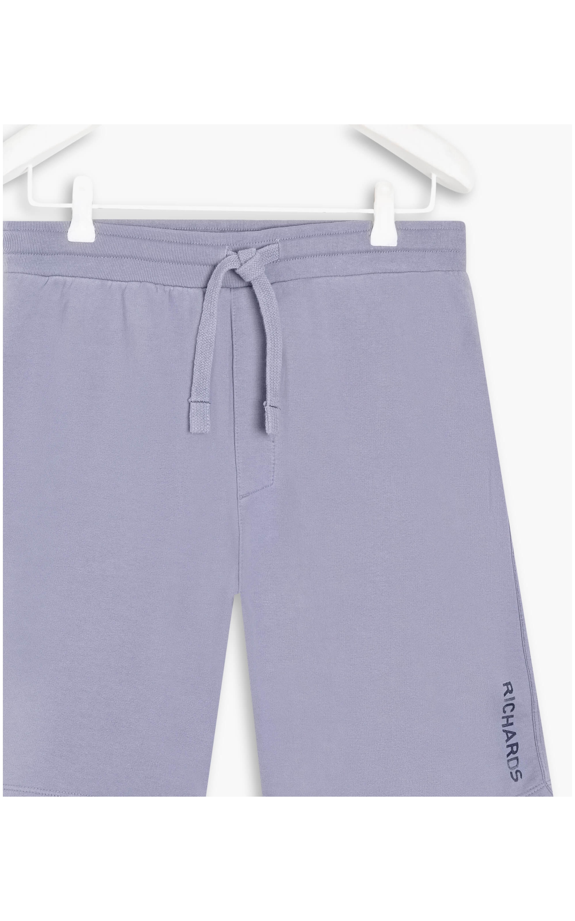 Bermuda de Moletom Contrastante Azul Seco