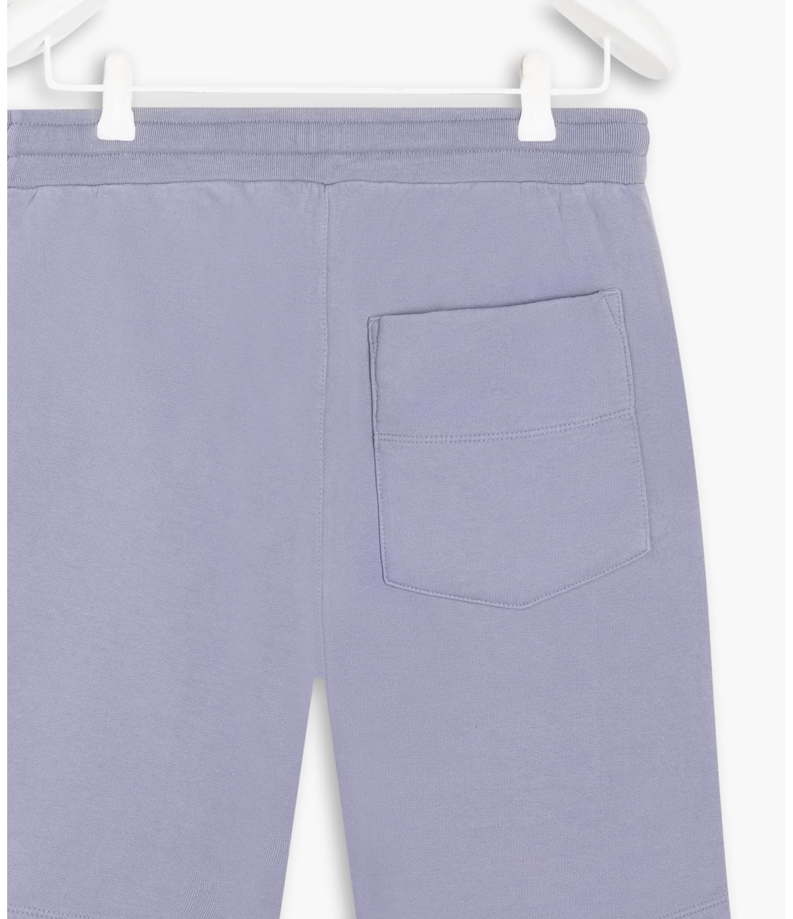 Bermuda de Moletom Contrastante Azul Seco