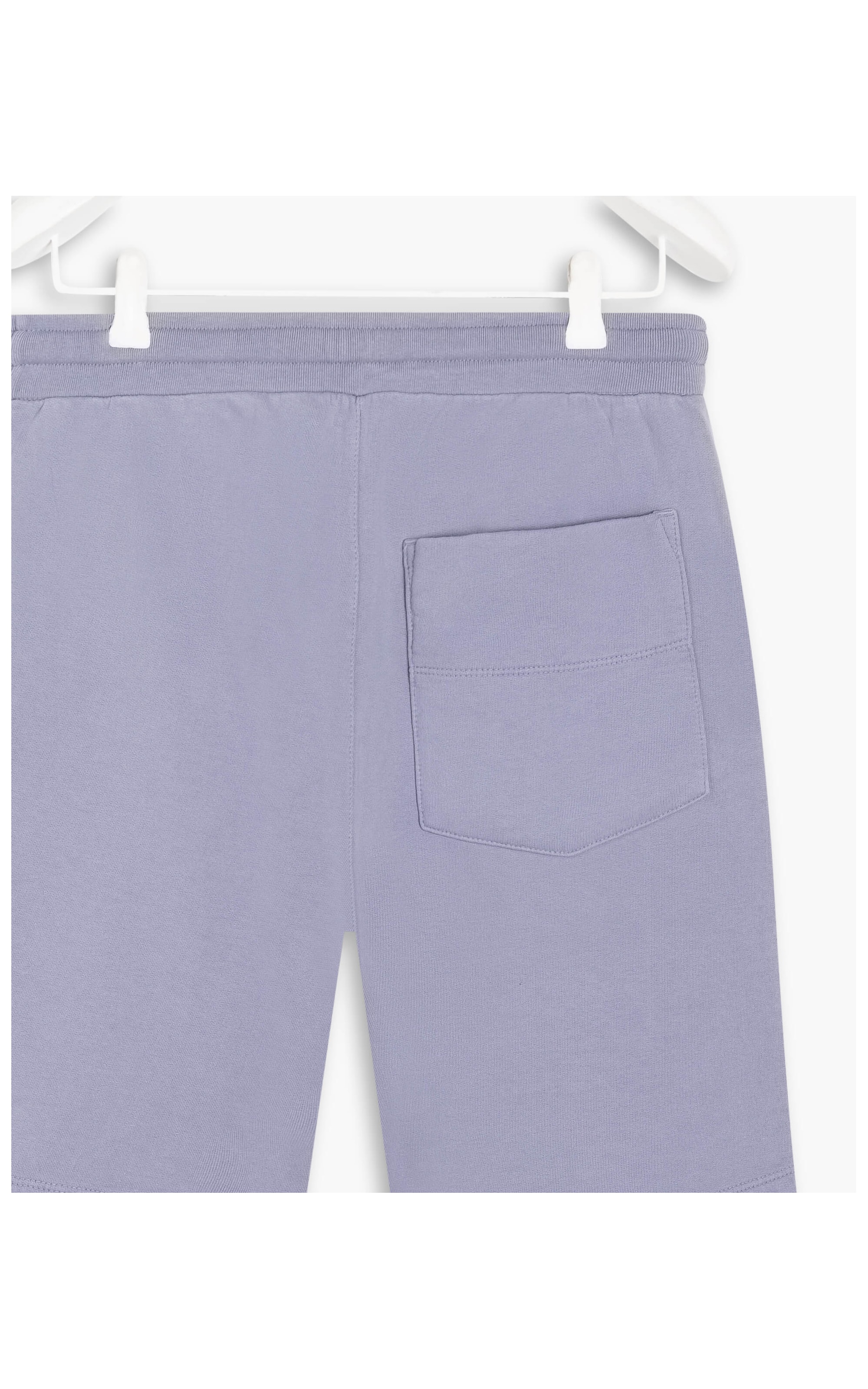 Bermuda de Moletom Contrastante Azul Seco