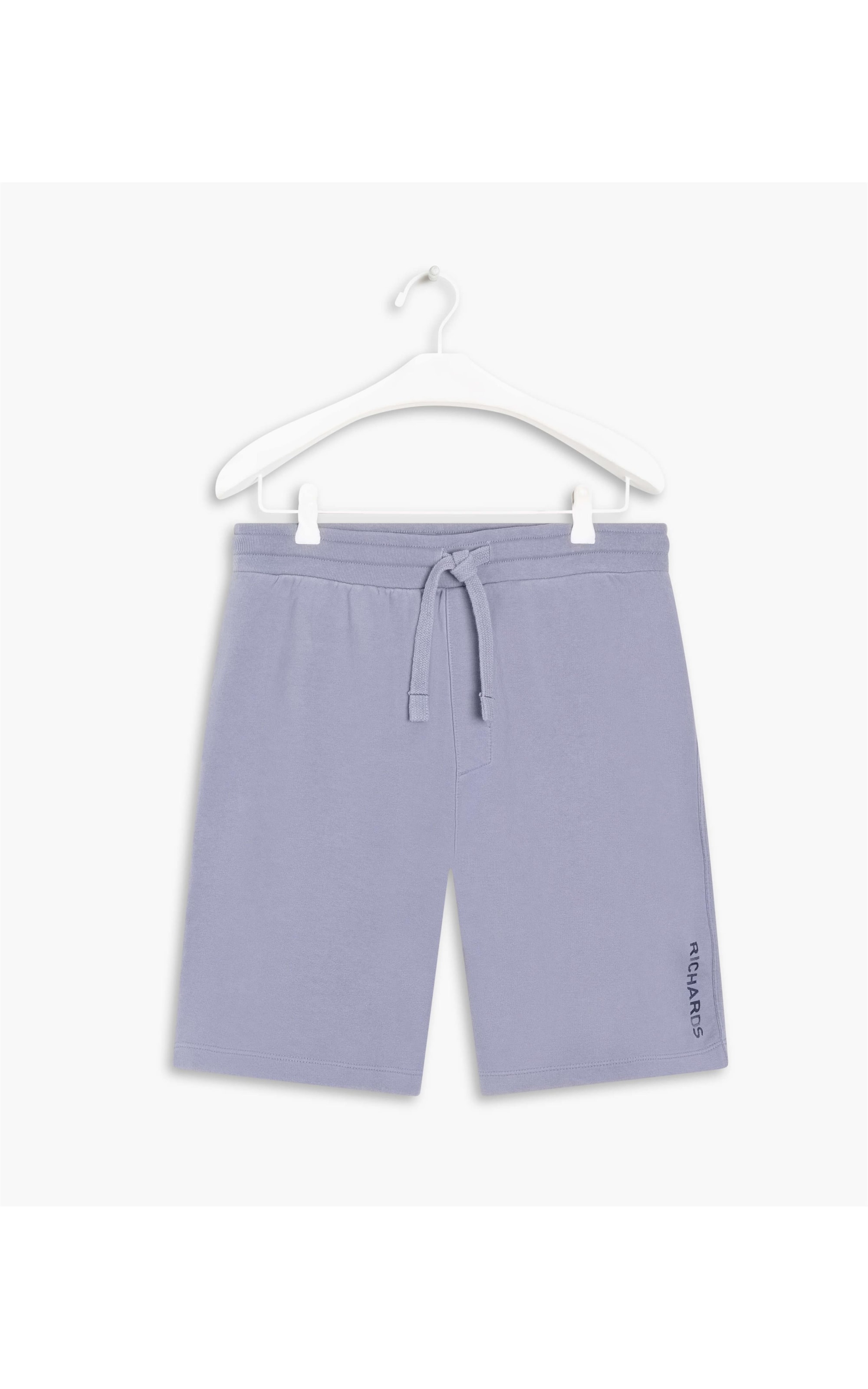 Bermuda de Moletom Contrastante Azul Seco