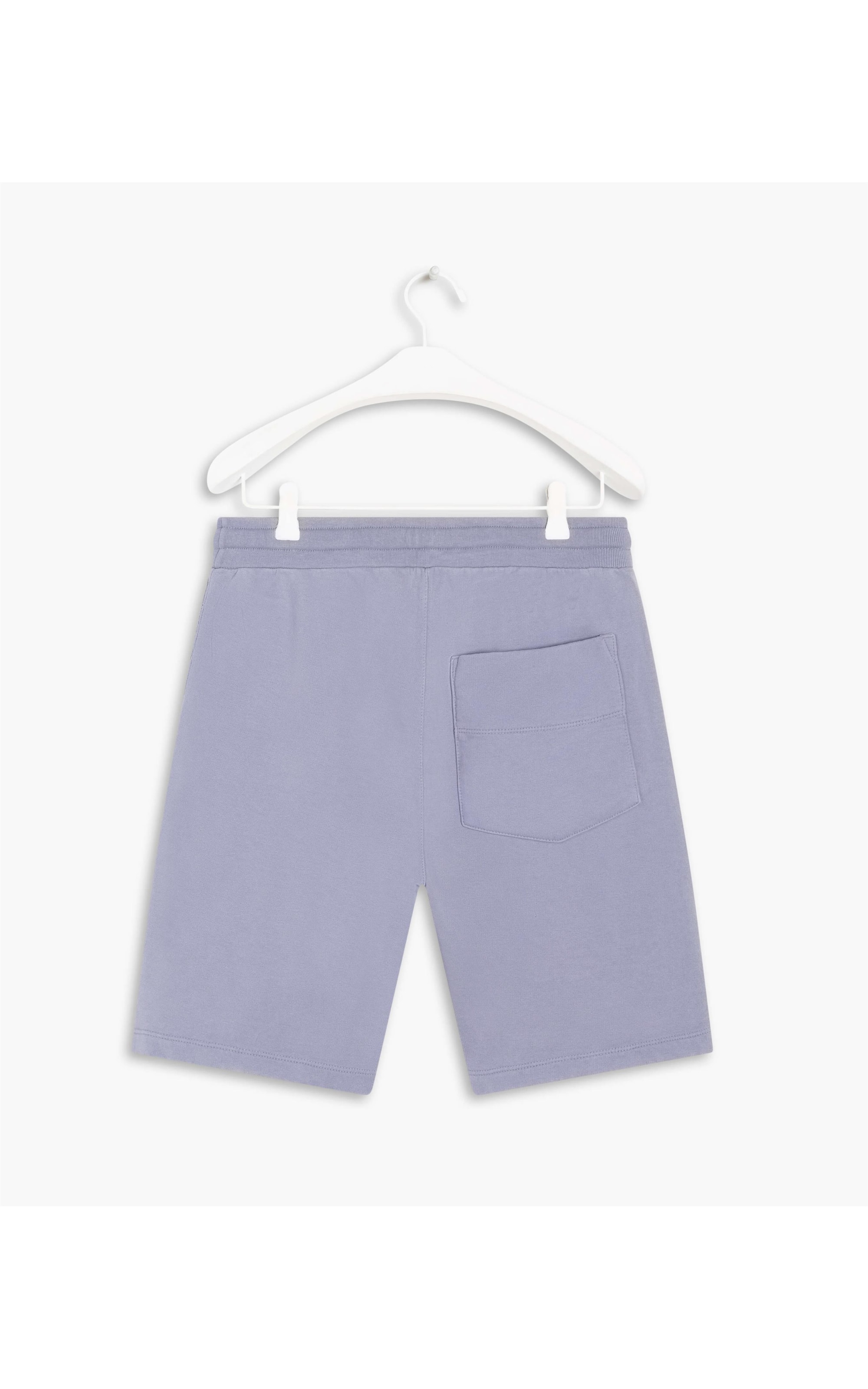 Bermuda de Moletom Contrastante Azul Seco