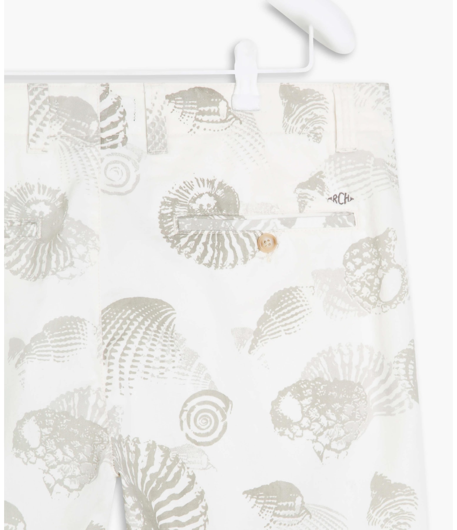 Bermuda Estampa Conchas Off White