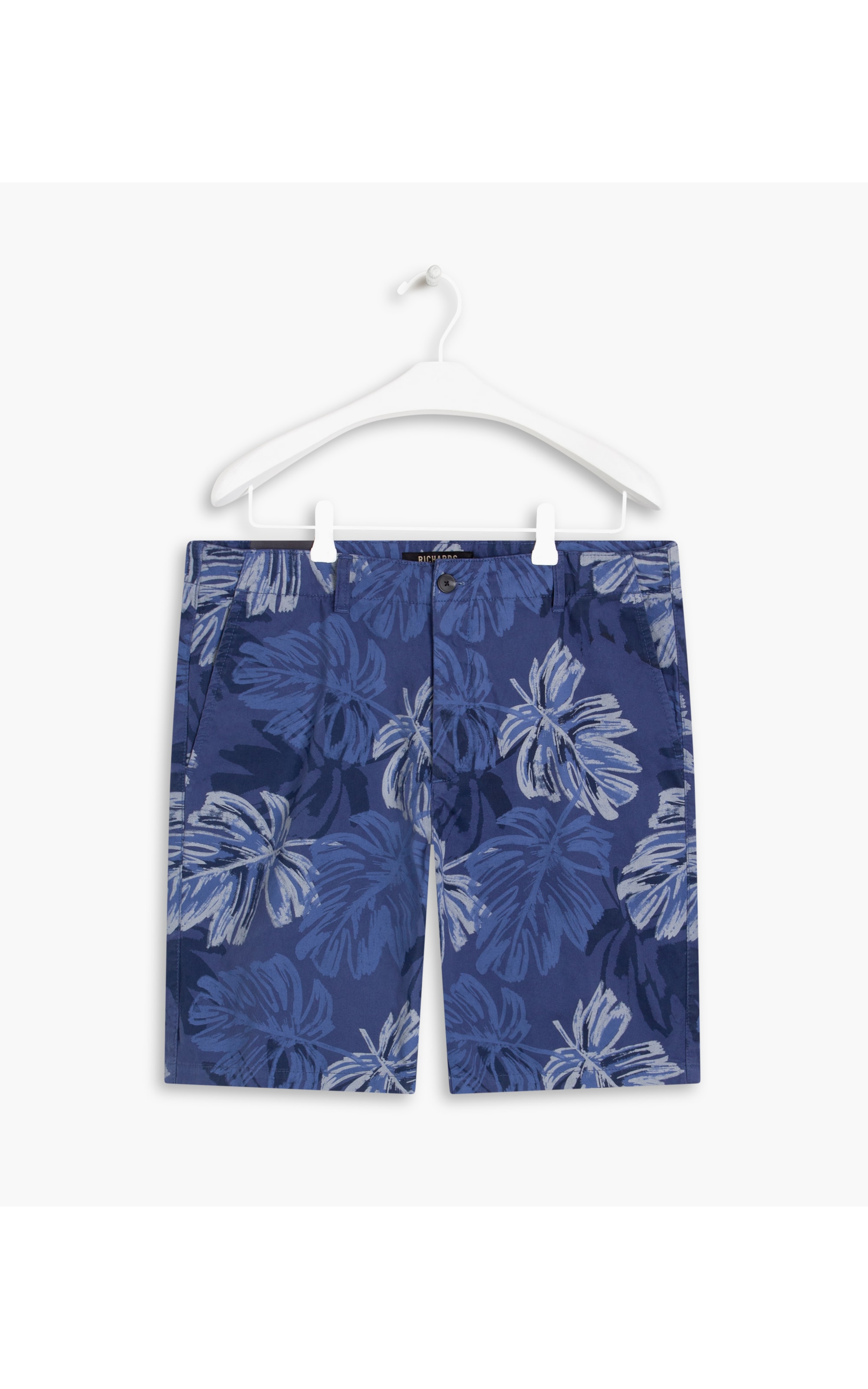 Bermuda Estampa Folhas Brush Hortencia