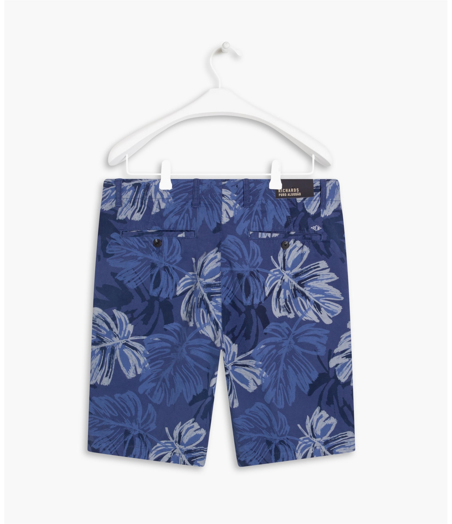Bermuda Estampa Folhas Brush Hortencia
